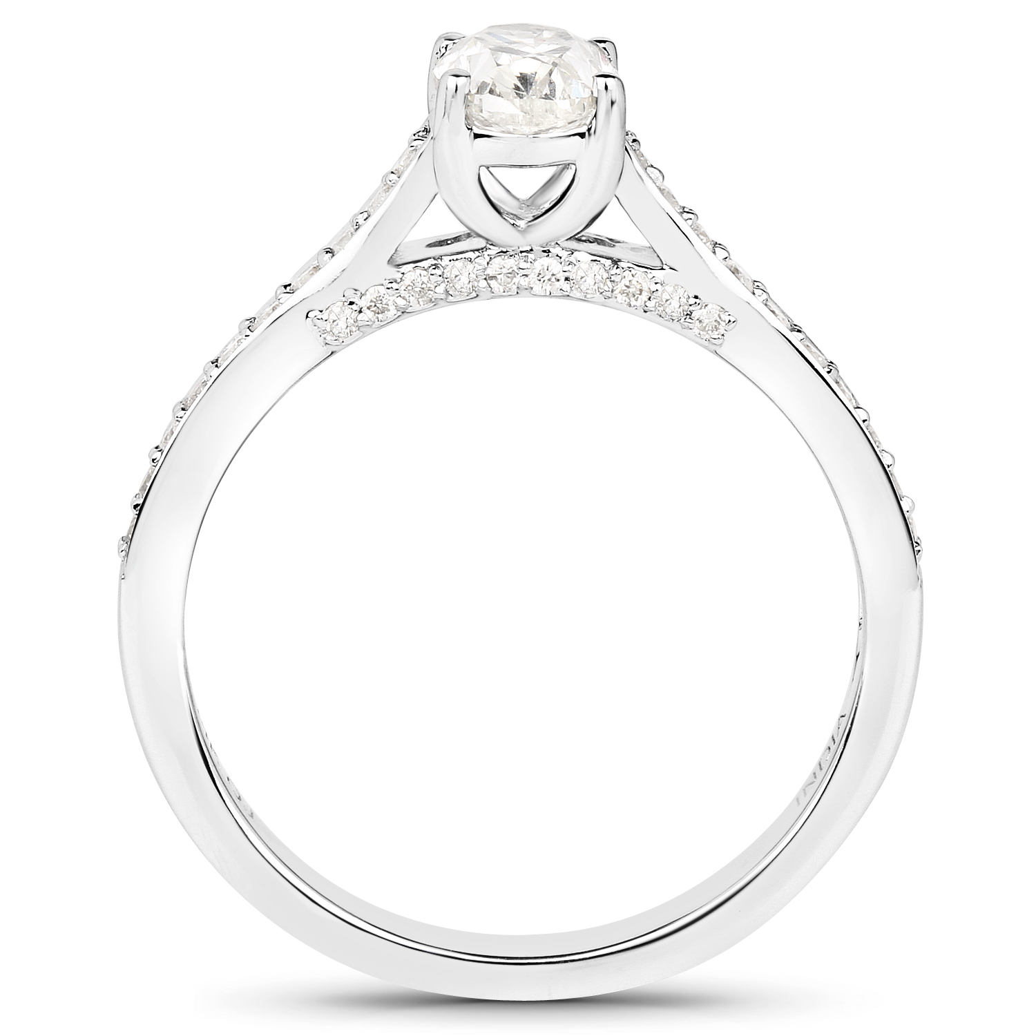 14K White Gold 0.86 Carat Genuine White Diamond Ring