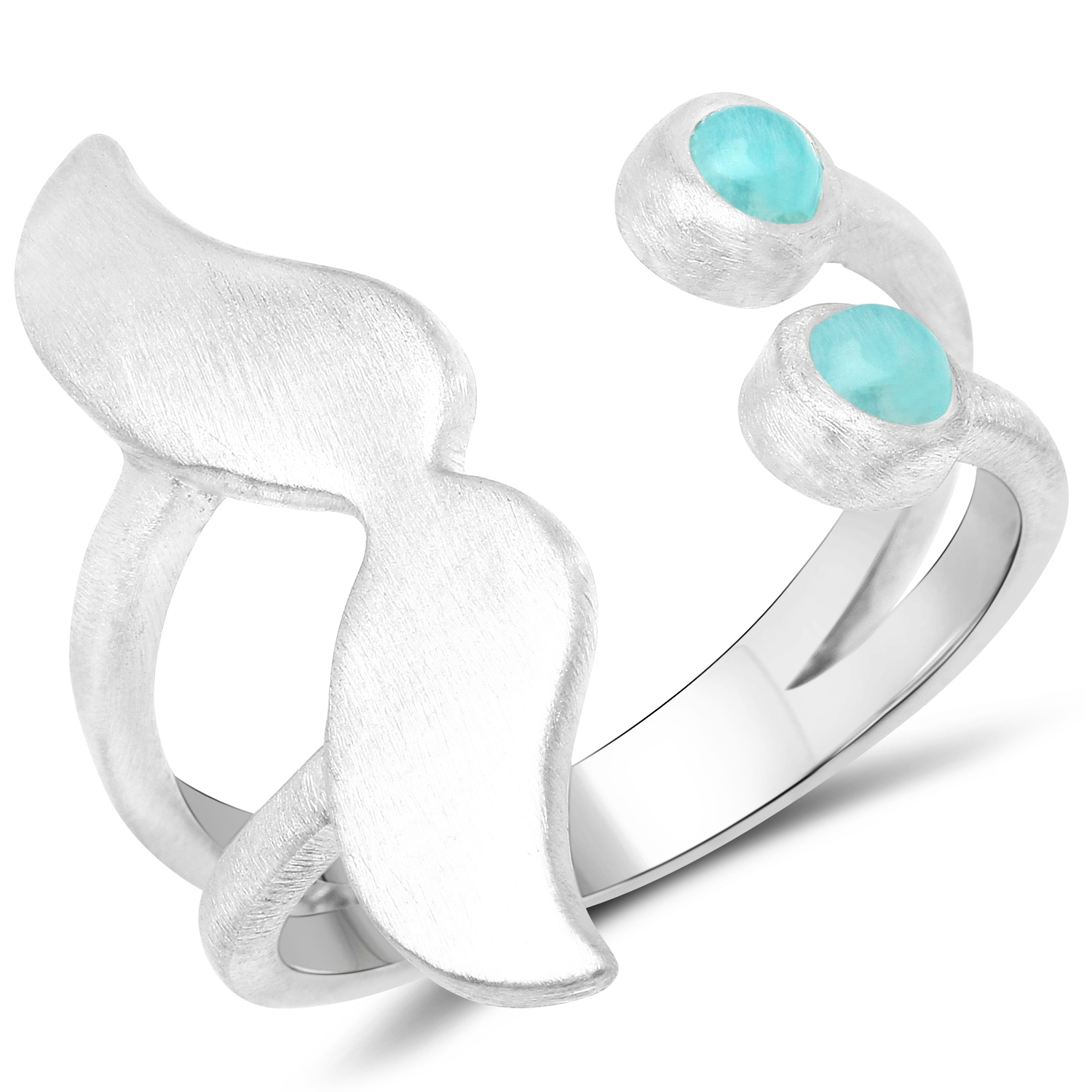 0.40 Carat Genuine Amazonite .925 Sterling Silver Ring
