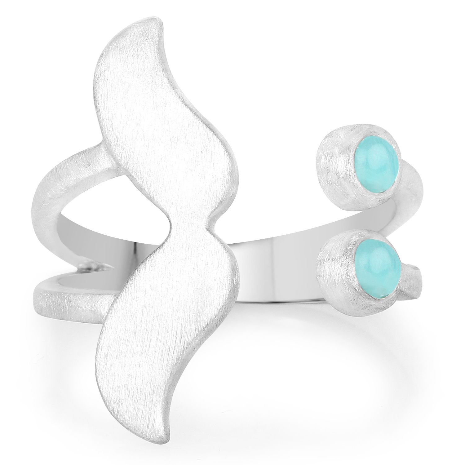 0.40 Carat Genuine Amazonite .925 Sterling Silver Ring