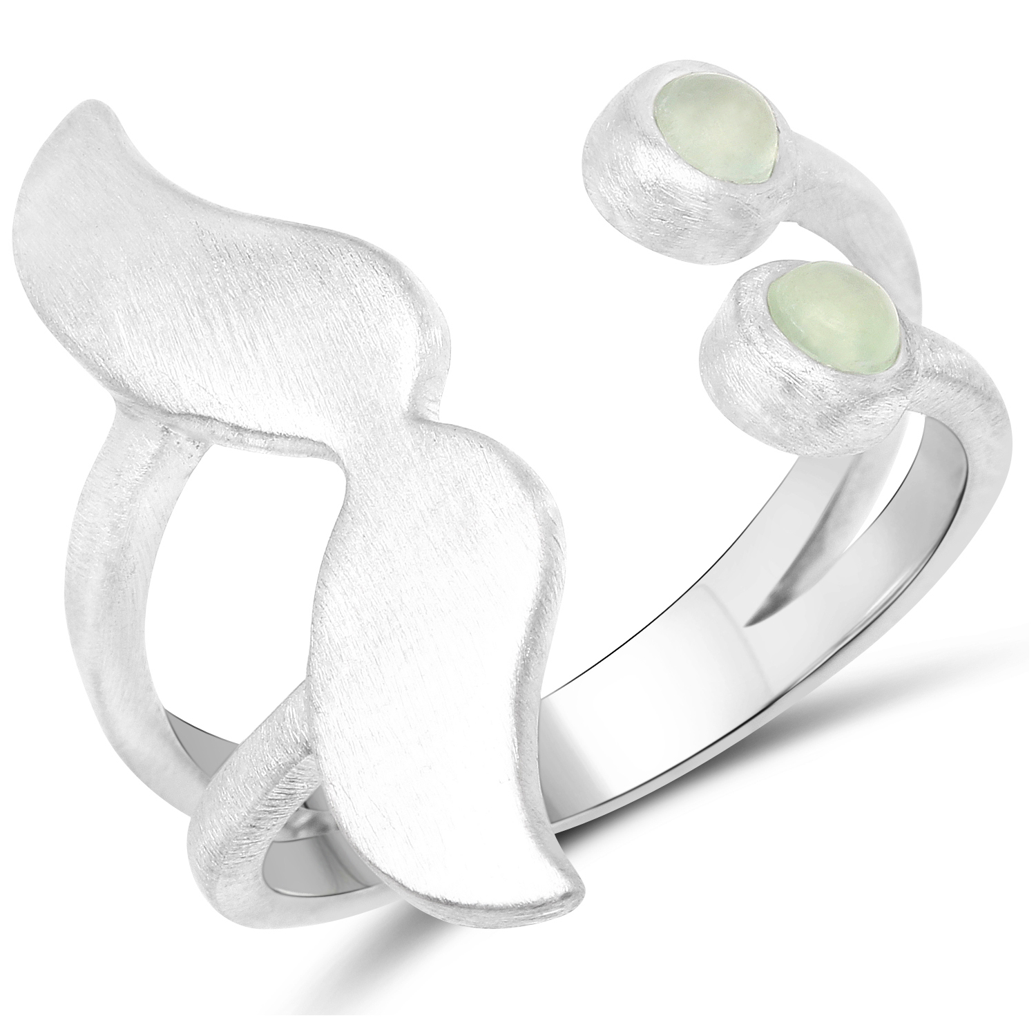 0.30 Carat Genuine Prehnite .925 Sterling Silver Ring