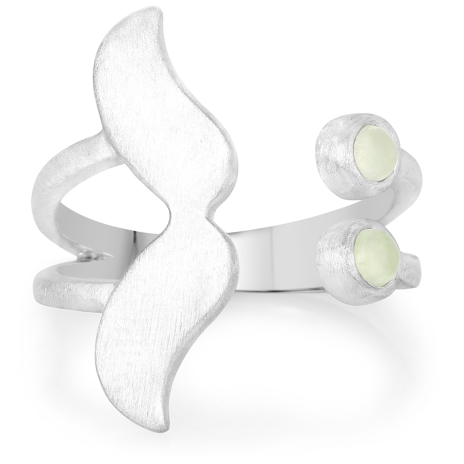 0.30 Carat Genuine Prehnite .925 Sterling Silver Ring