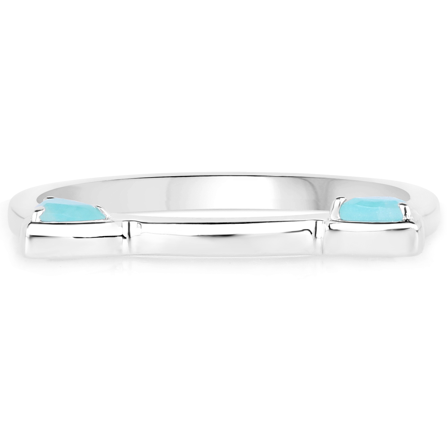 0.24 Carat Genuine Amazonite .925 Sterling Silver Ring