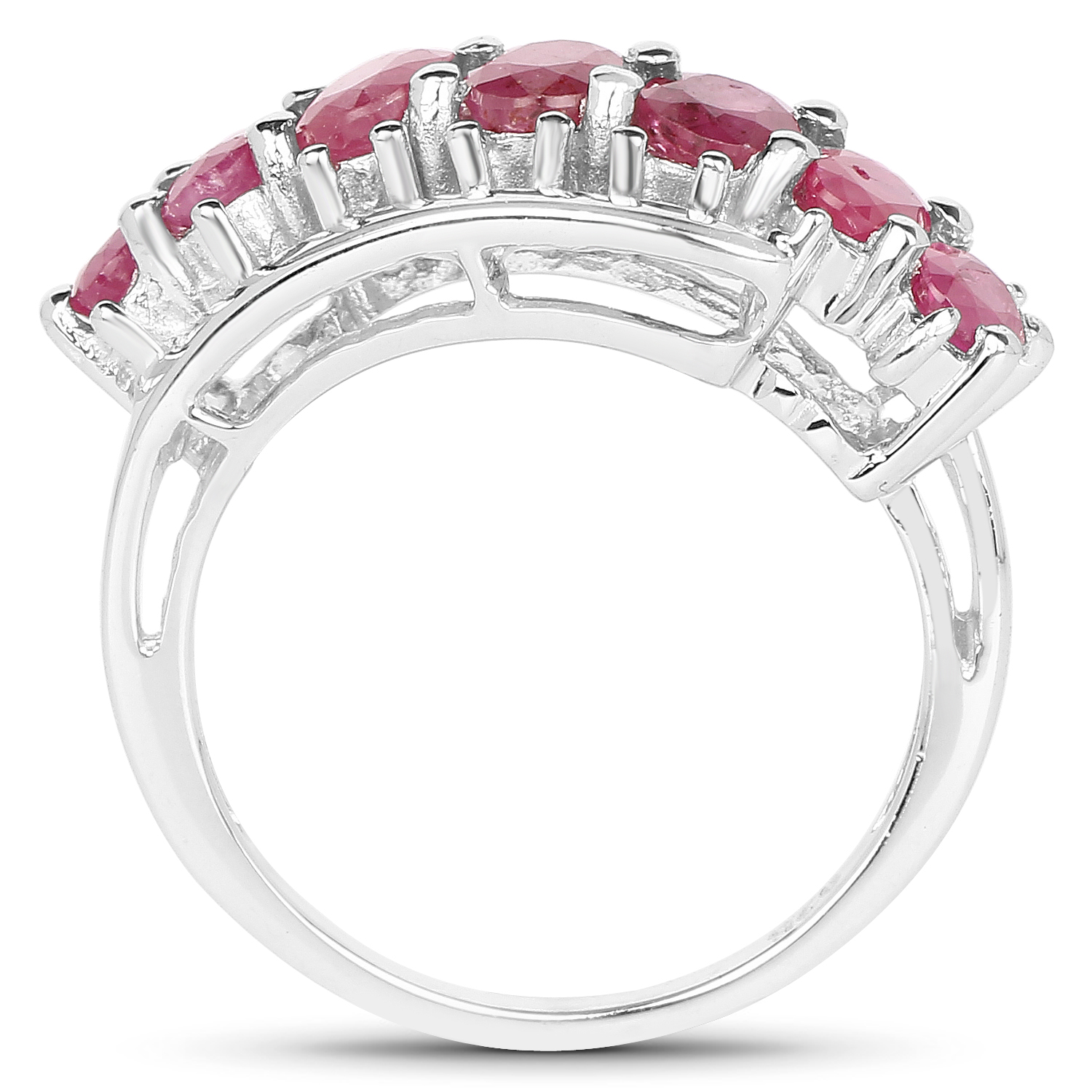 1.98 Carat Genuine Ruby .925 Sterling Silver Ring