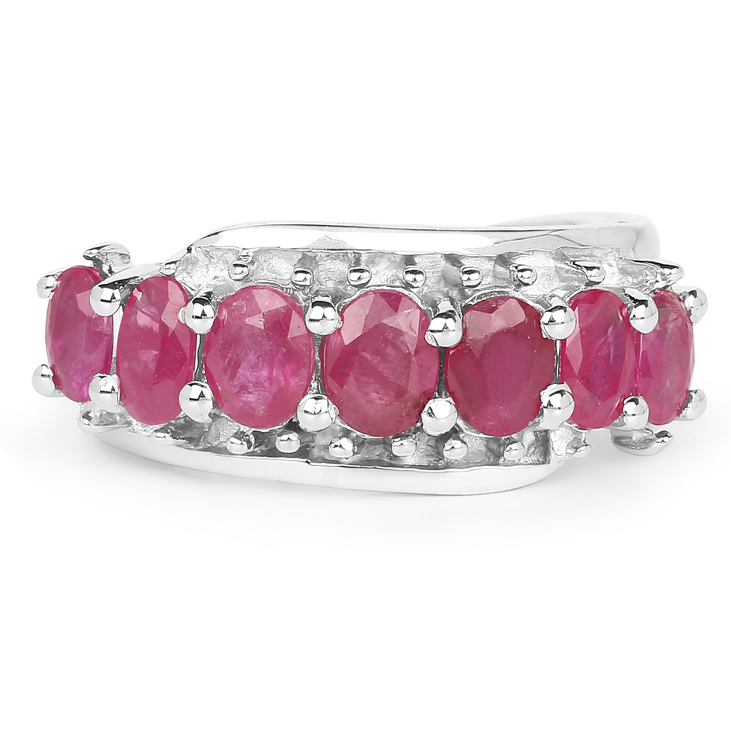1.98 Carat Genuine Ruby .925 Sterling Silver Ring