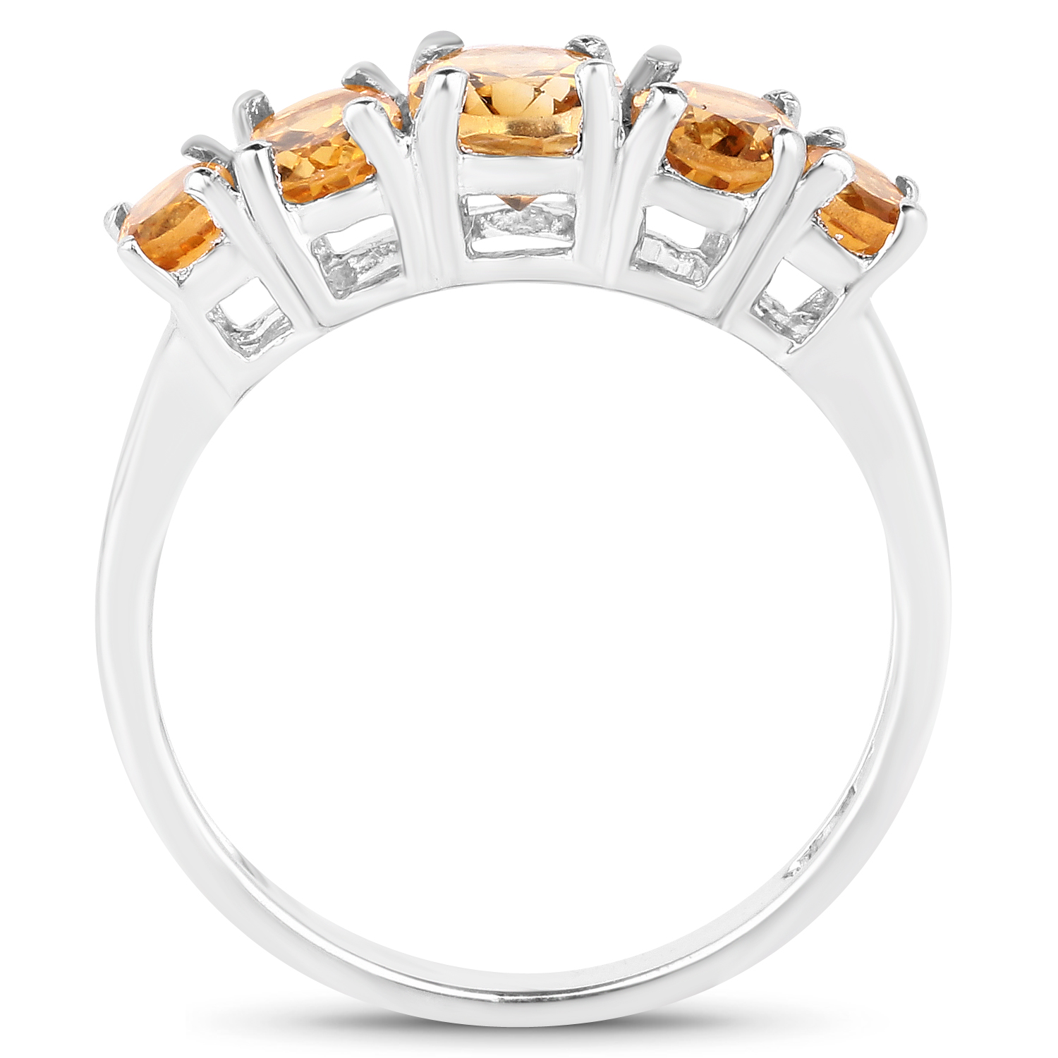 2.15 Carat Genuine Citrine .925 Sterling Silver Ring
