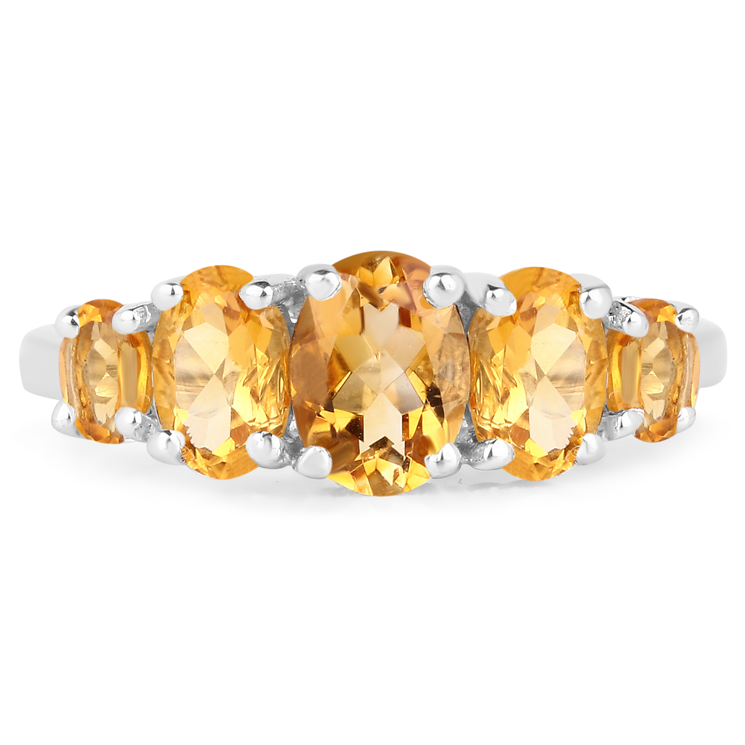 2.15 Carat Genuine Citrine .925 Sterling Silver Ring