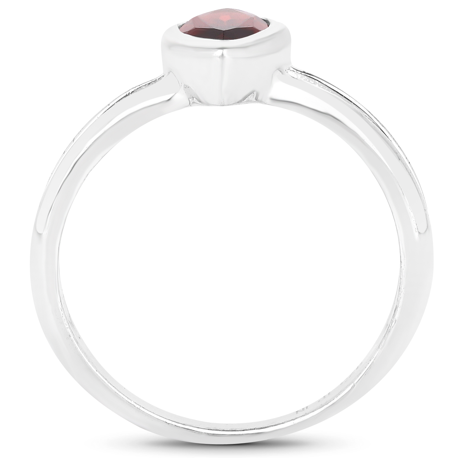 1.10 Carat Genuine Garnet .925 Sterling Silver Ring