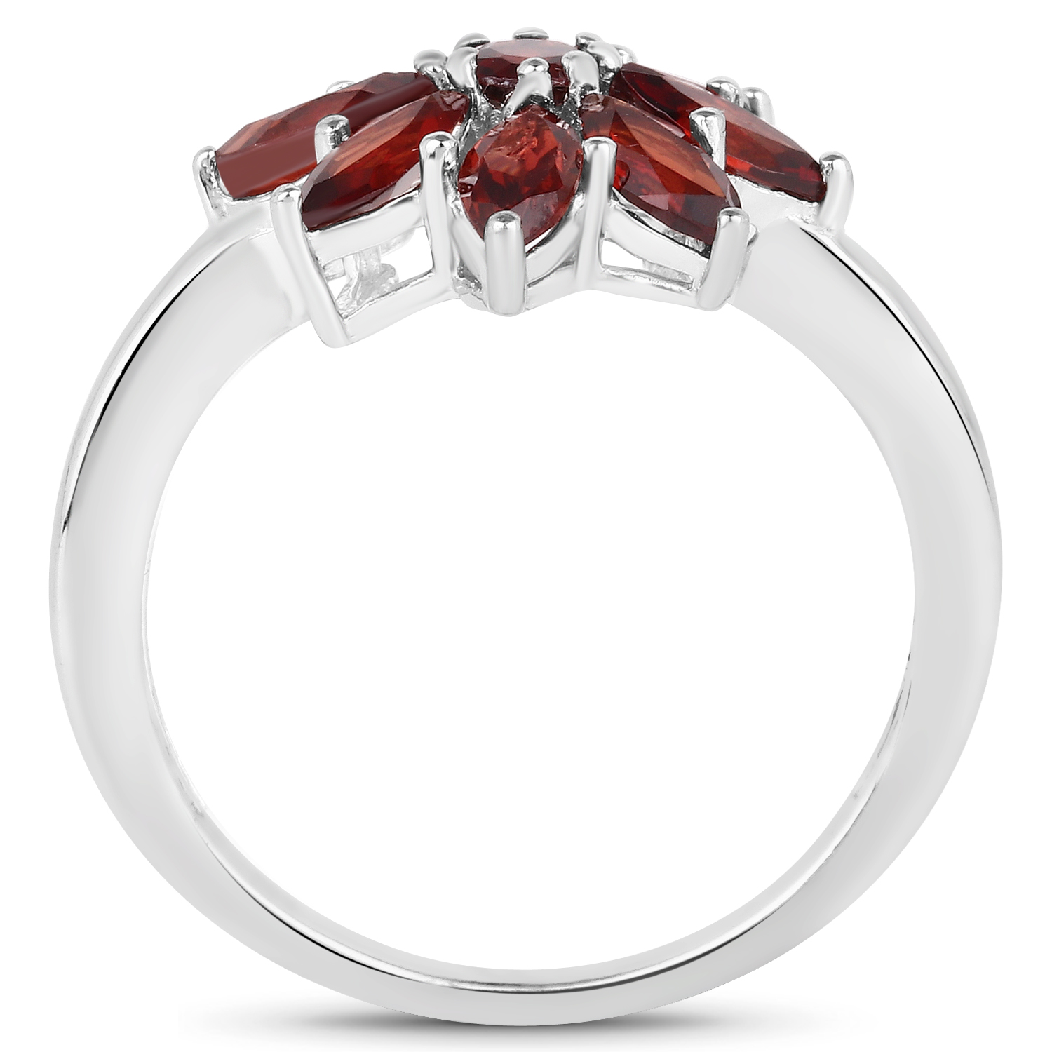 3.68 Carat Genuine Garnet .925 Sterling Silver Ring