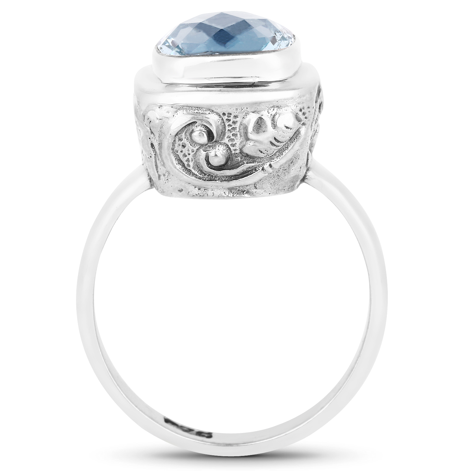 5.11 Carat Genuine Blue Topaz .925 Sterling Silver Ring