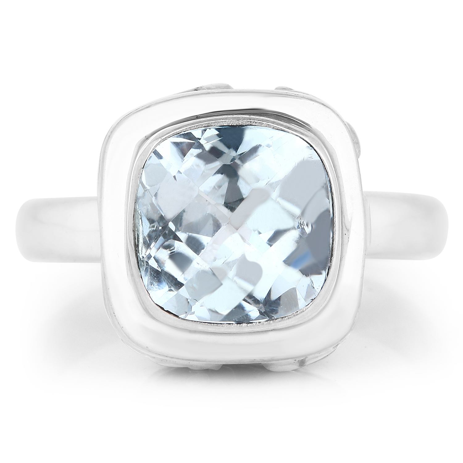 5.11 Carat Genuine Blue Topaz .925 Sterling Silver Ring