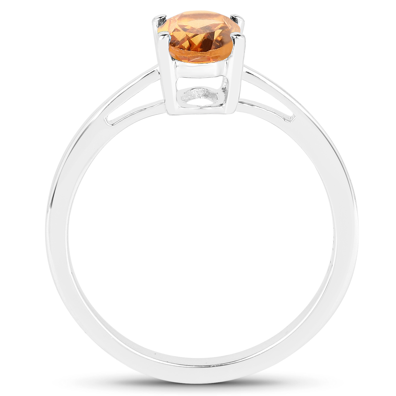 0.68 Carat Genuine Citrine .925 Sterling Silver Ring
