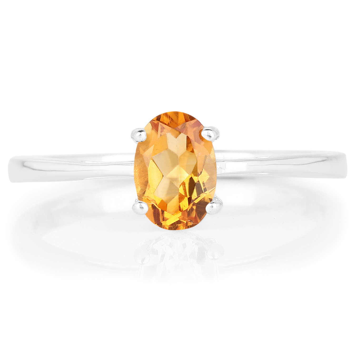 0.68 Carat Genuine Citrine .925 Sterling Silver Ring