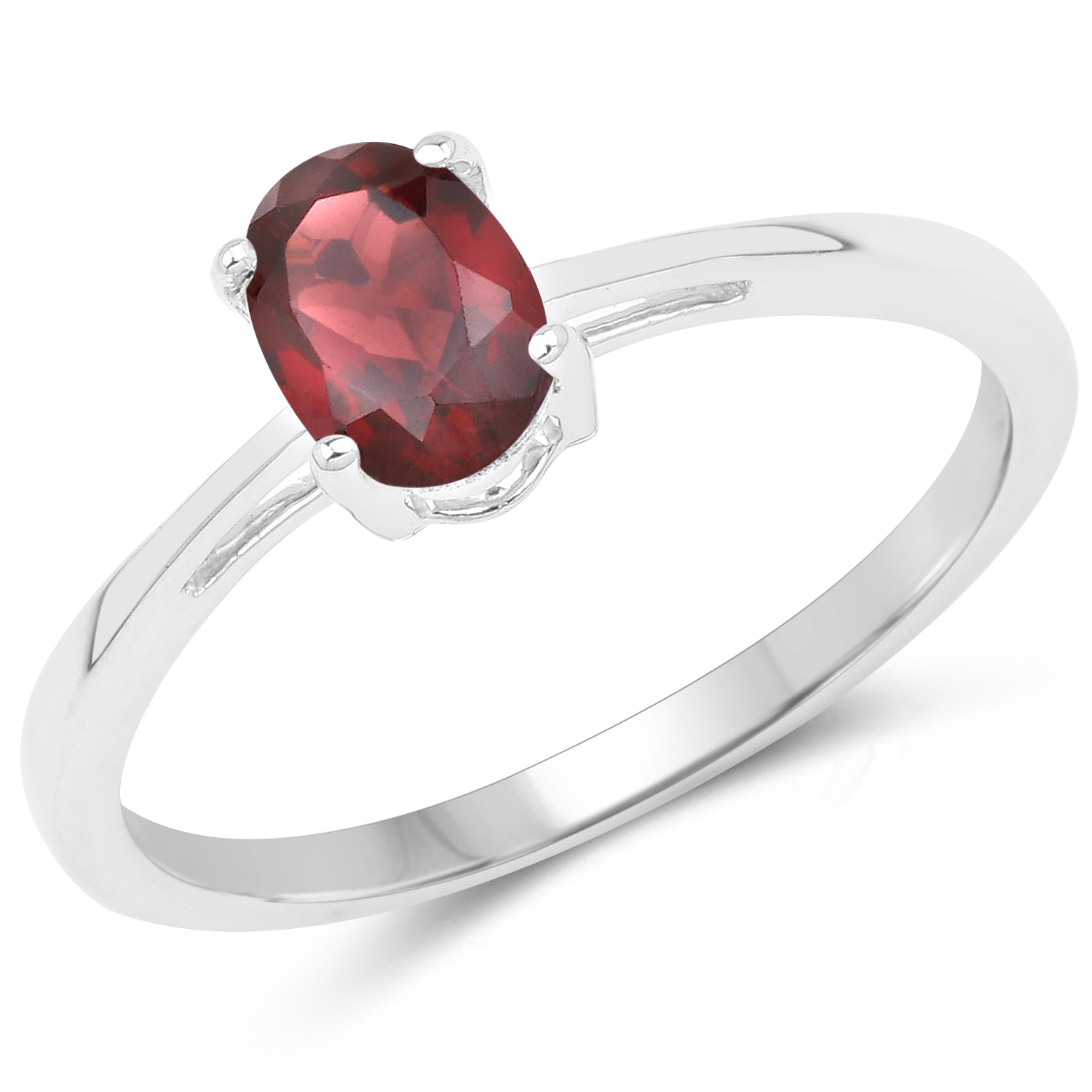 0.96 Carat Genuine Garnet .925 Sterling Silver Ring