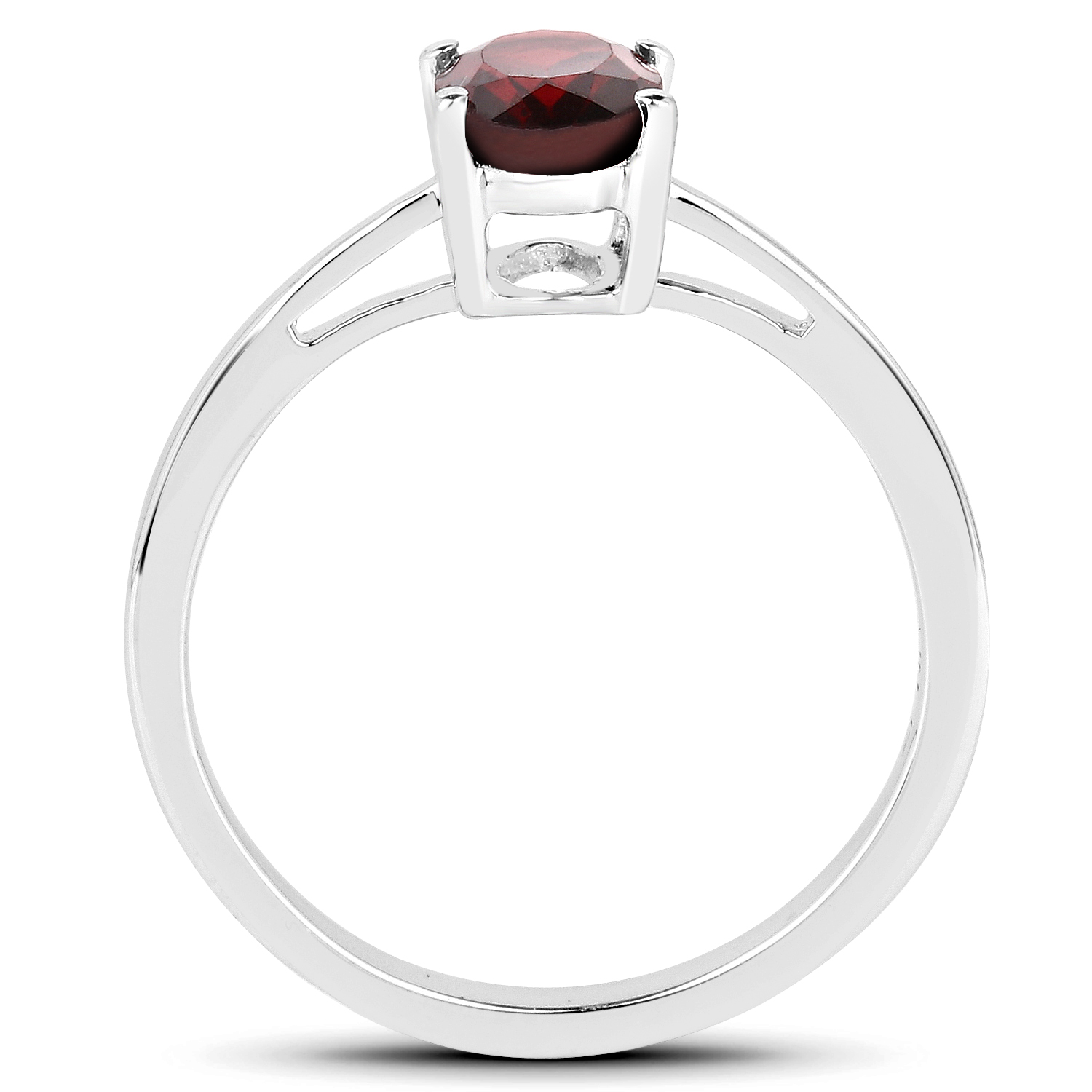 0.96 Carat Genuine Garnet .925 Sterling Silver Ring