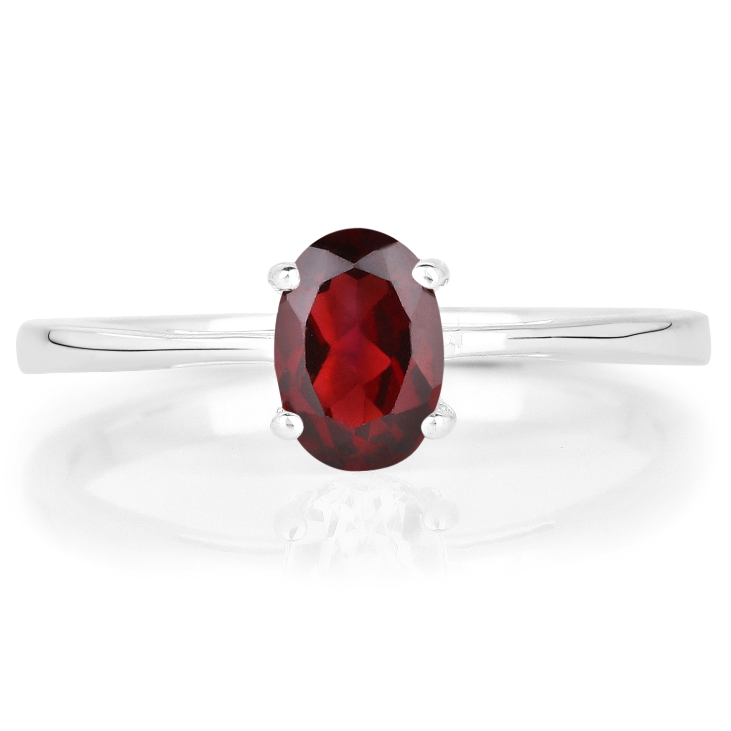 0.96 Carat Genuine Garnet .925 Sterling Silver Ring