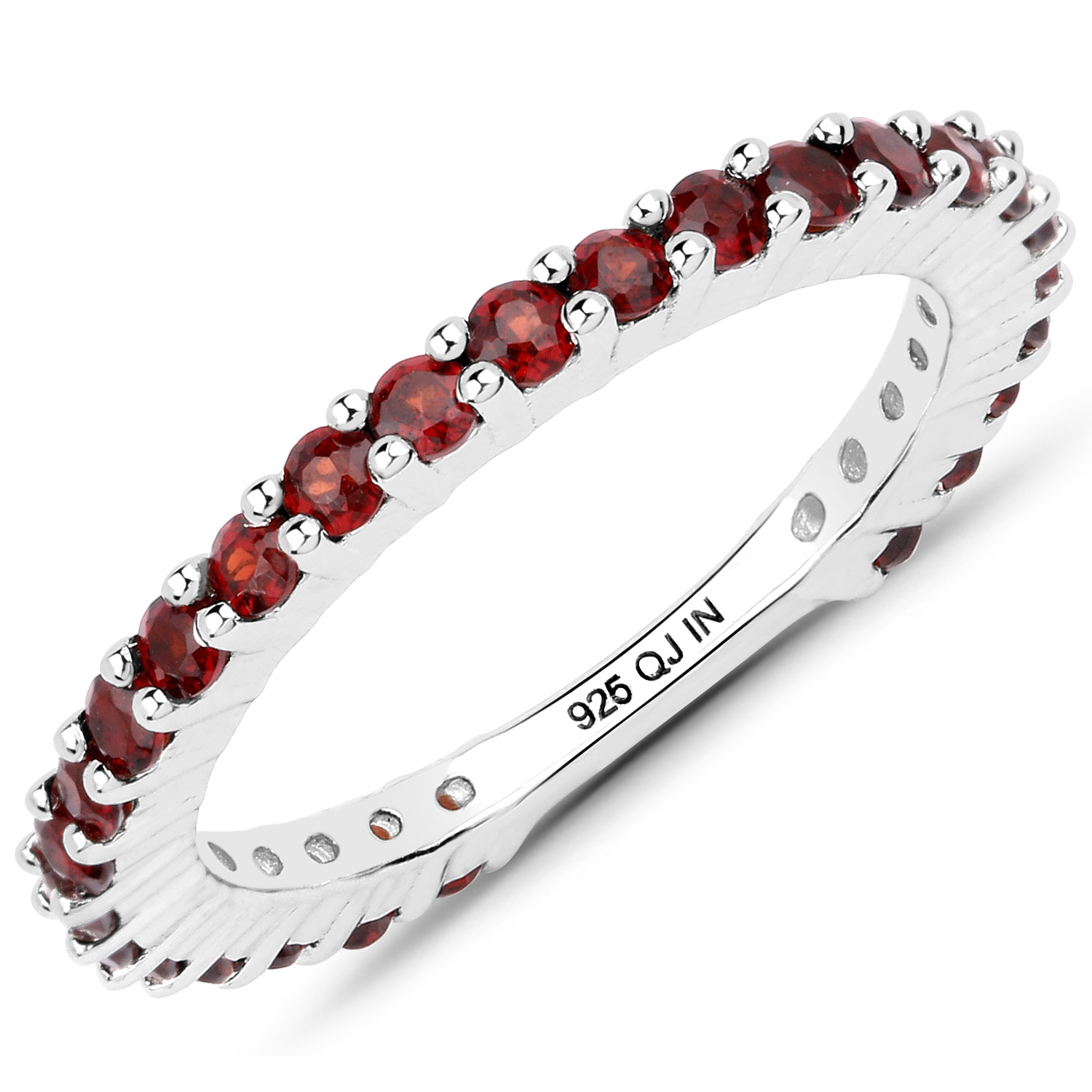 1.08 Carat Genuine Garnet .925 Sterling Silver Ring