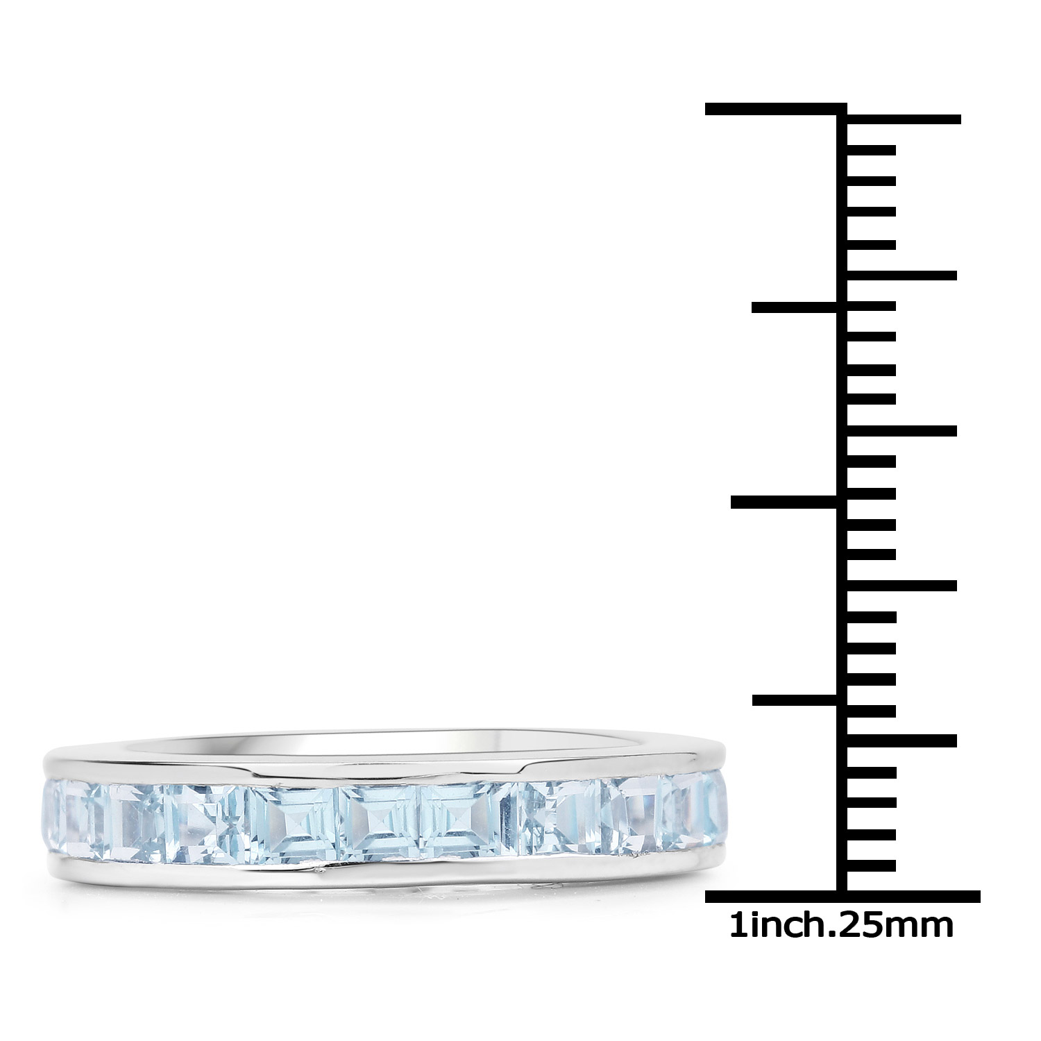 4.75 Carat Genuine Blue Topaz .925 Sterling Silver Ring