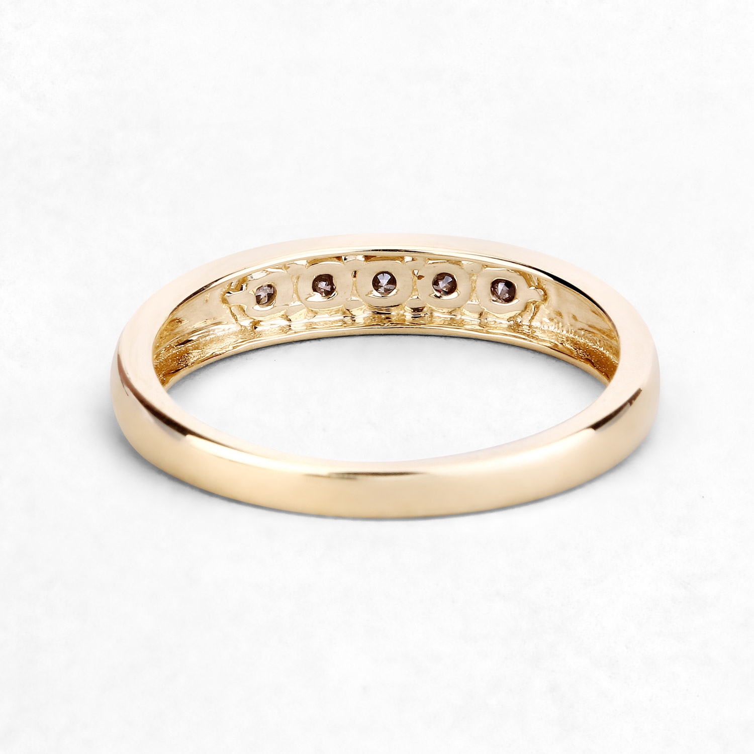 0.25 Carat Genuine Champagne Diamond 14K Yellow Gold Ring (I1-I2)