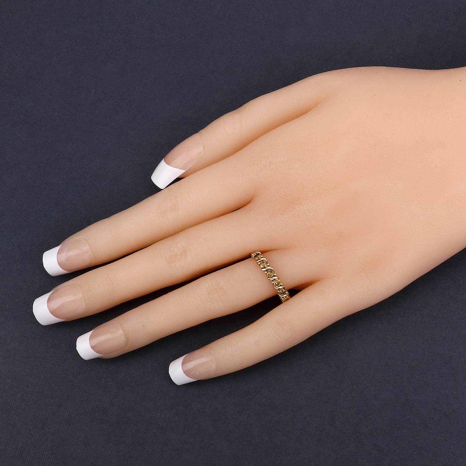 0.50 Carat Genuine Yellow Diamond 14K Yellow Gold Ring (I1-I2)