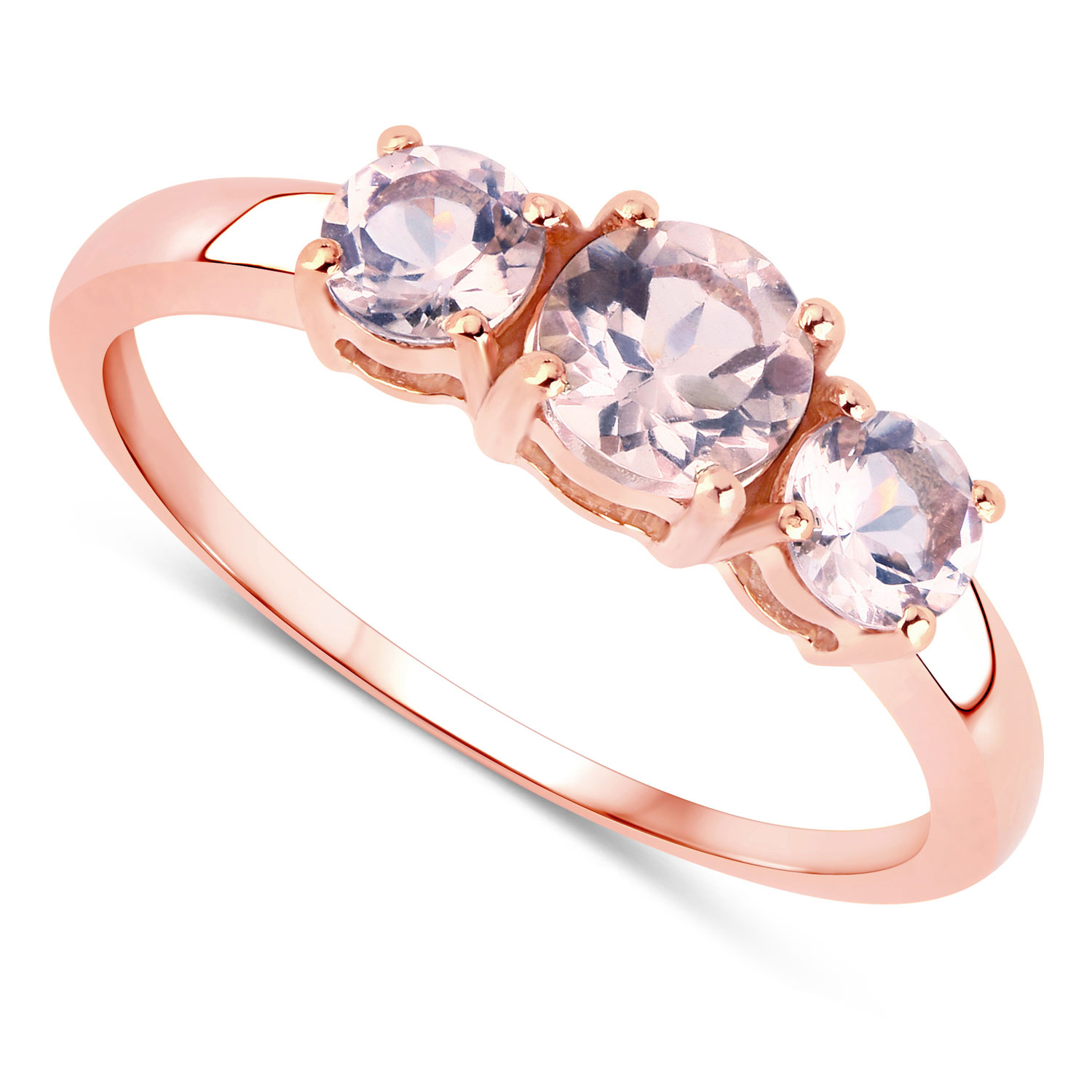 0.91 Carat Genuine Morganite 14K Rose Gold Ring