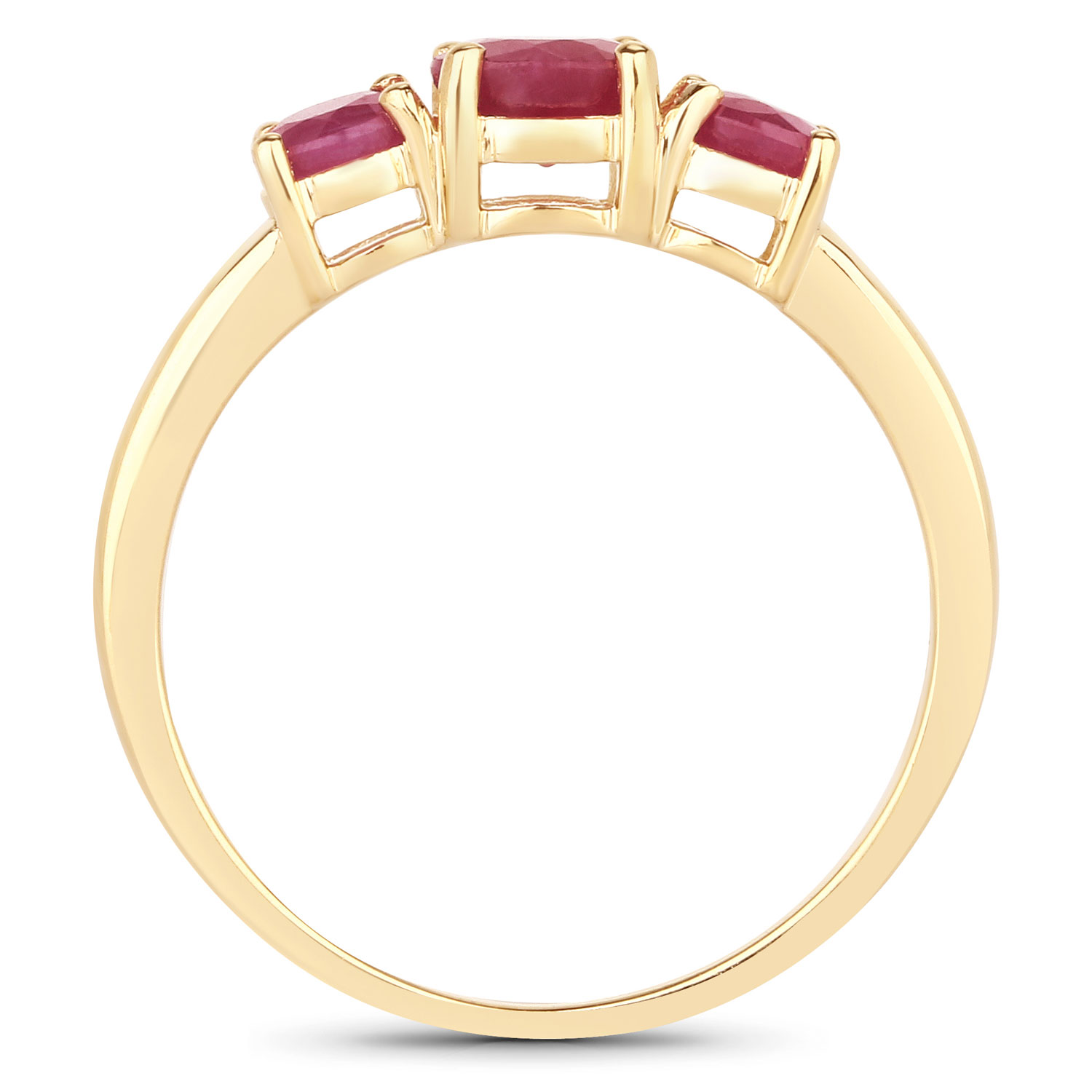 1.15 Carat Genuine Ruby 14K Yellow Gold Ring