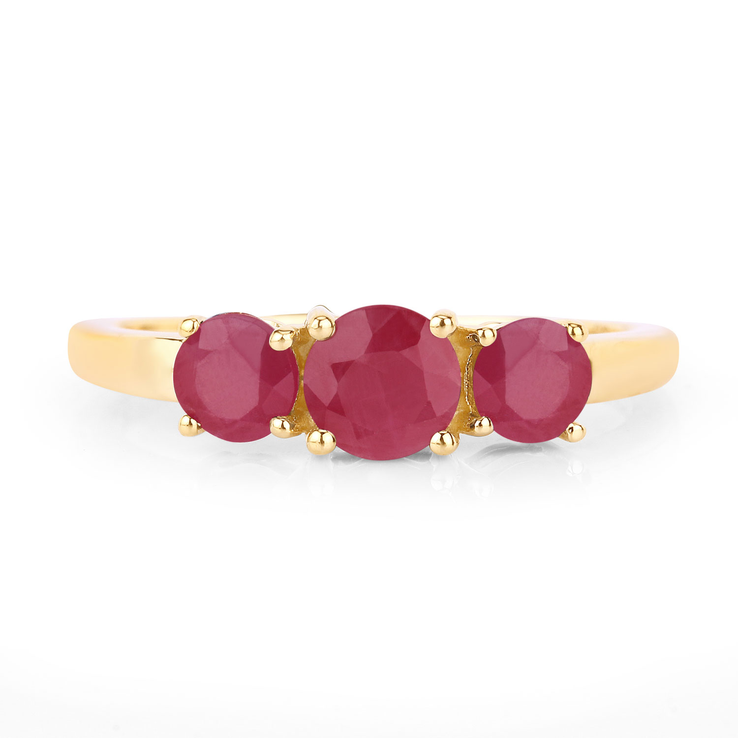 1.15 Carat Genuine Ruby 14K Yellow Gold Ring