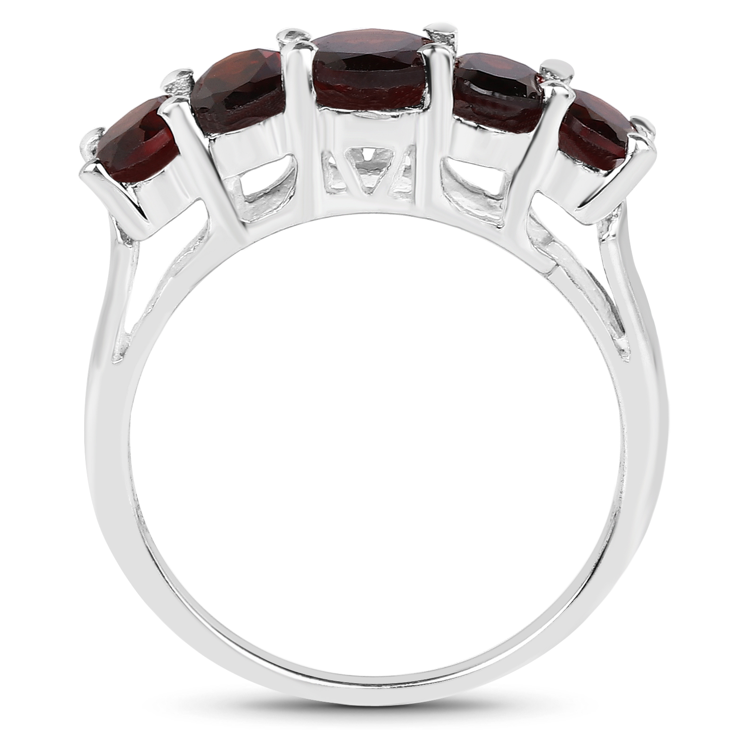 2.77 Carat Genuine Garnet .925 Sterling Silver Ring