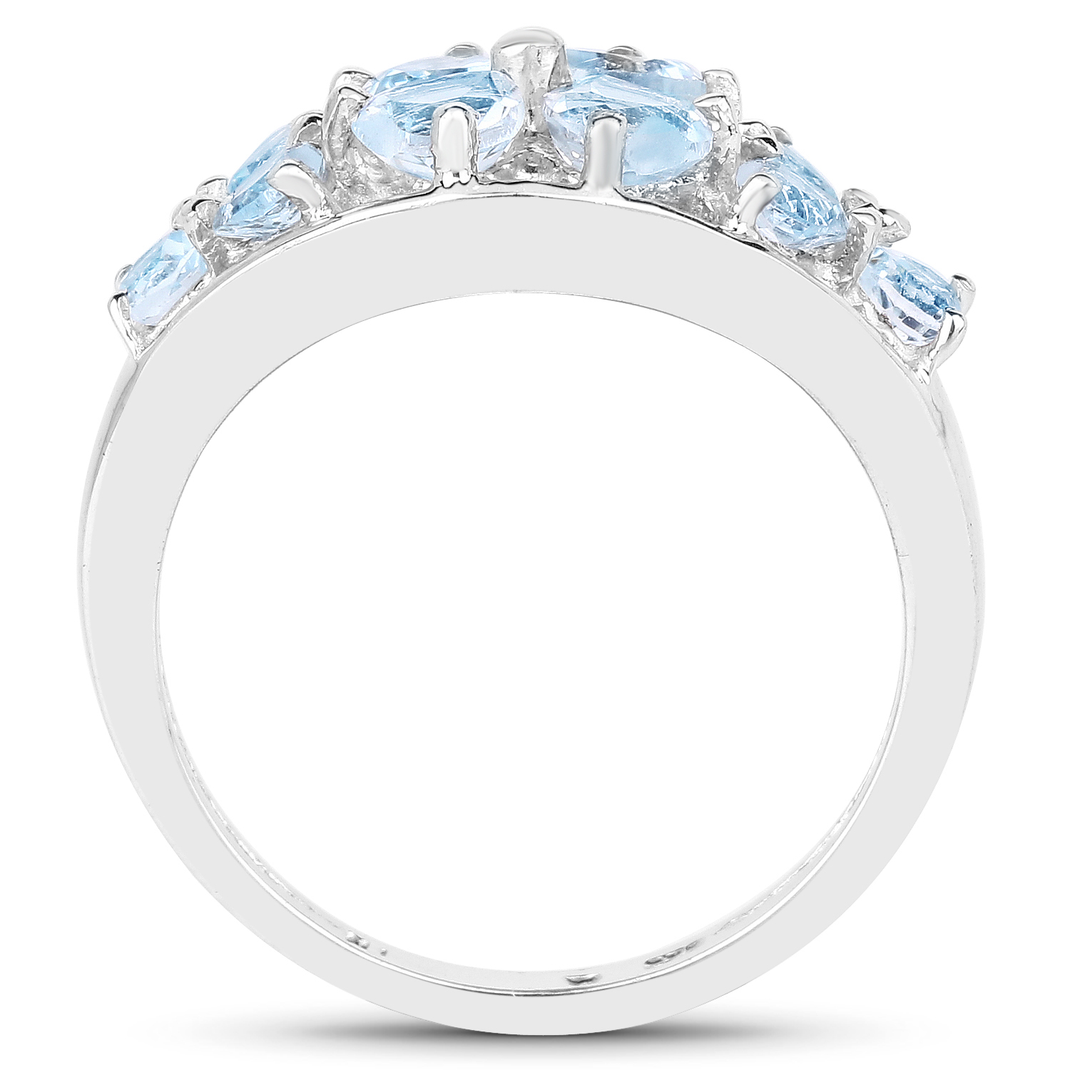 2.48 Carat Genuine Blue Topaz .925 Sterling Silver Ring