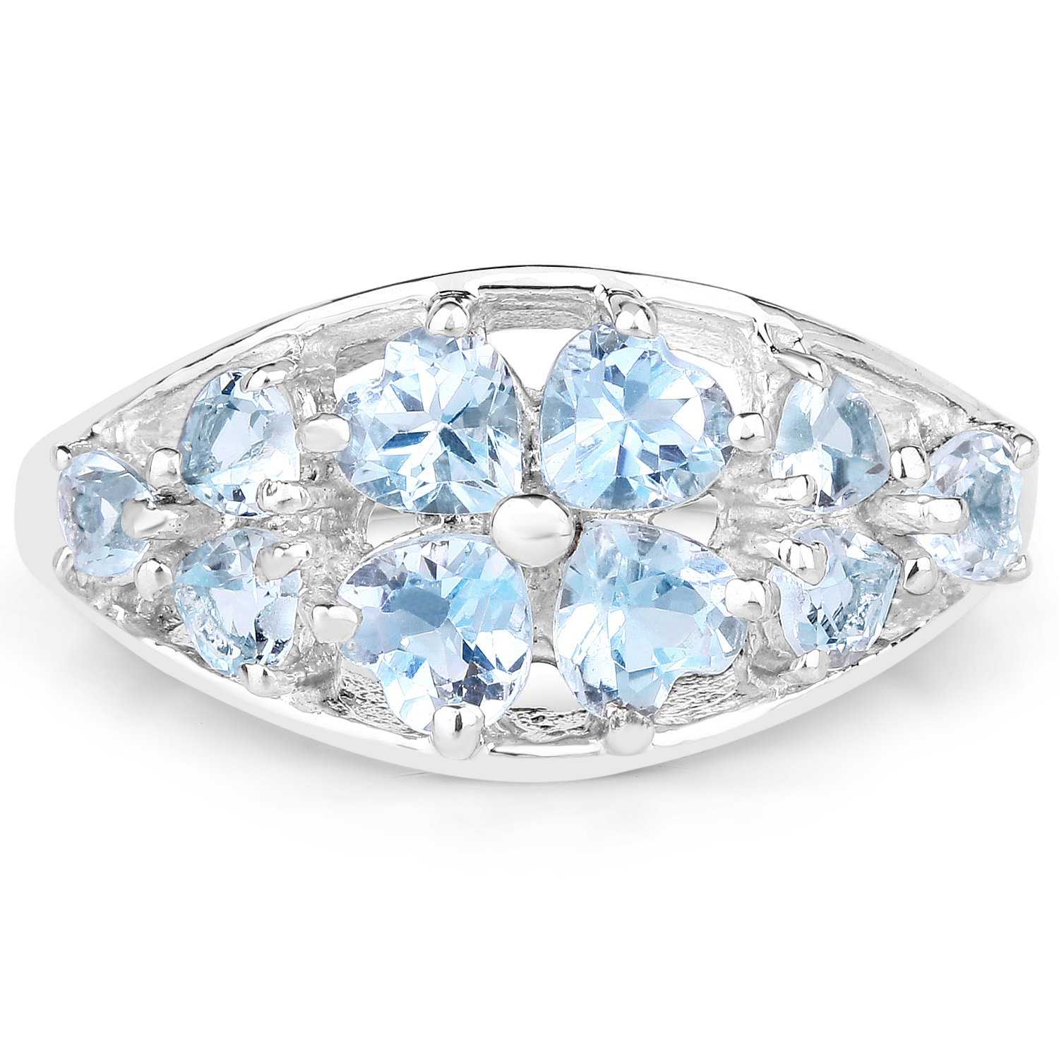 2.48 Carat Genuine Blue Topaz .925 Sterling Silver Ring