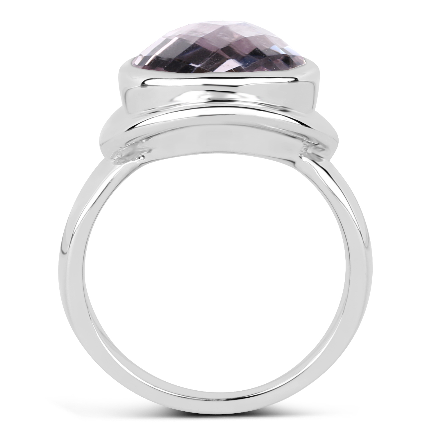 8.50 Carat Genuine Amethyst .925 Sterling Silver Ring