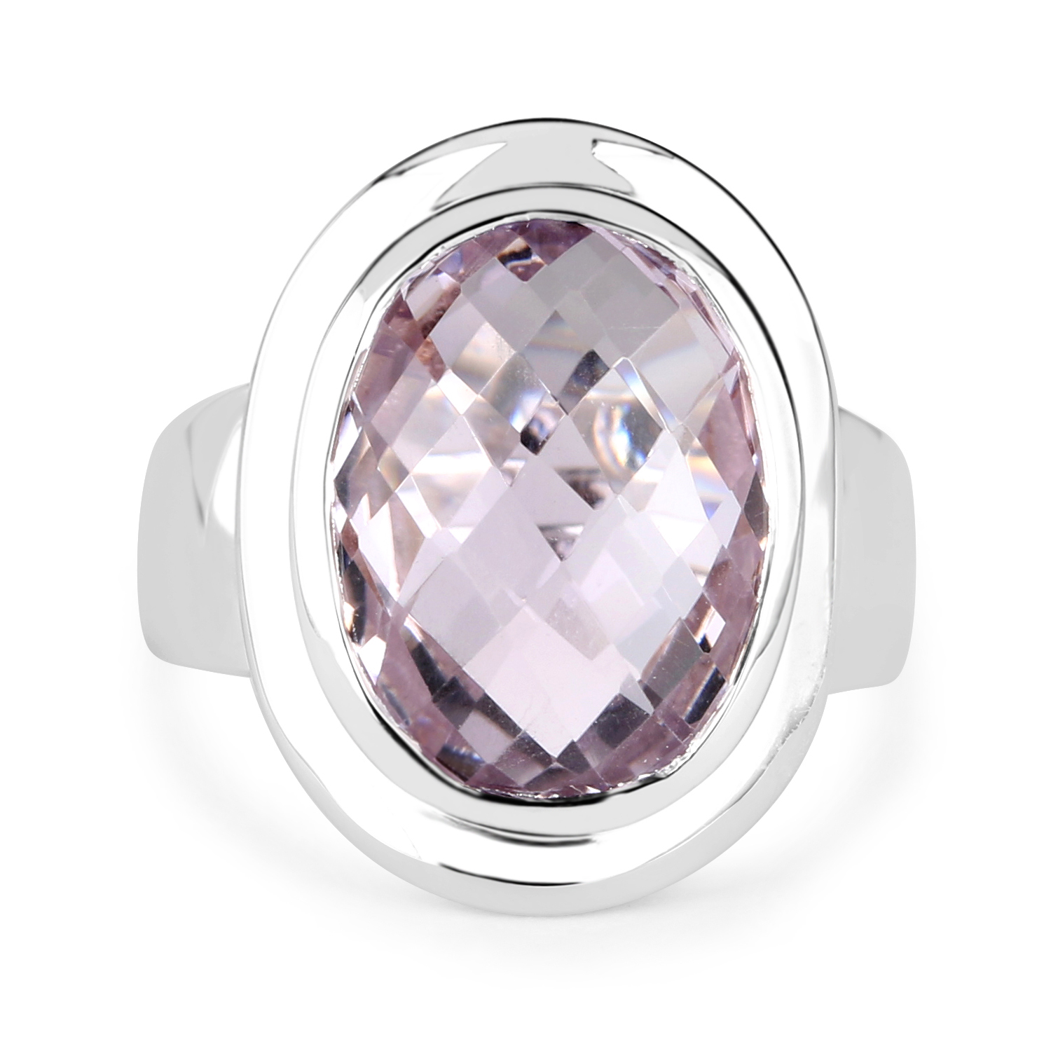 8.50 Carat Genuine Amethyst .925 Sterling Silver Ring