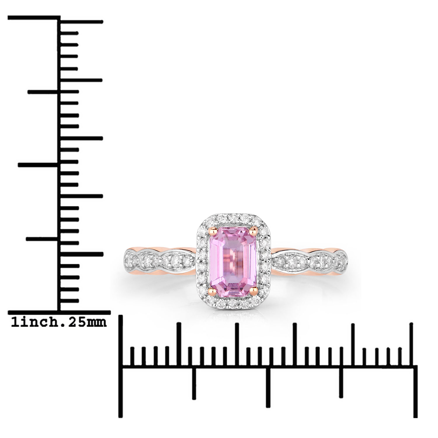 Classic French 14K Rose Gold 3.0 Carat Light Pink Sapphire Solitaire  Wedding Ring R401-14KRGLPS
