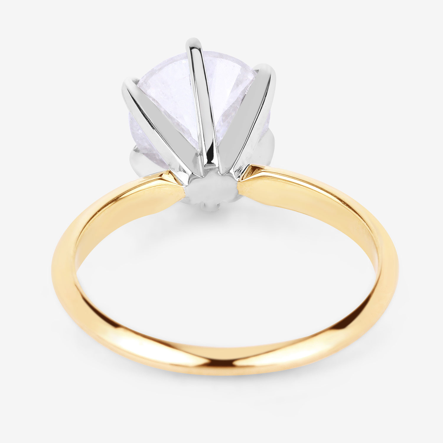 2.59 Carat Genuine White Diamond 14K Yellow & White Gold Ring