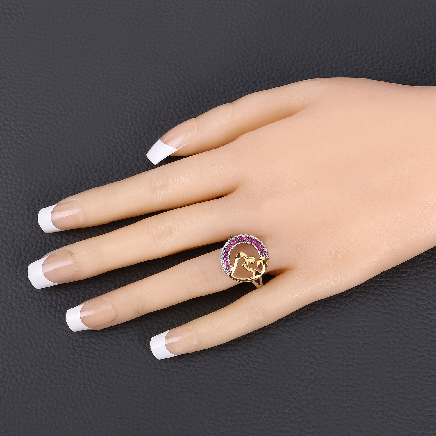 0.28 Carat Genuine Ruby .925 Sterling Silver Ring