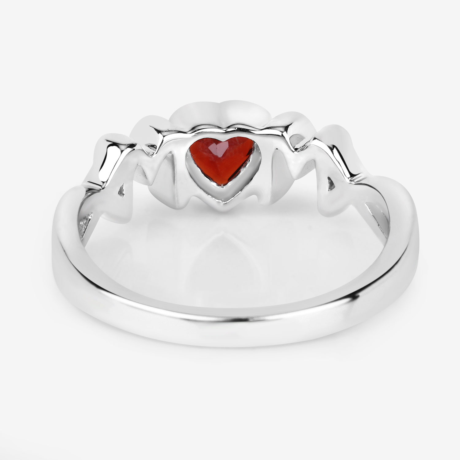 0.50 Carat Genuine Garnet .925 Sterling Silver Ring