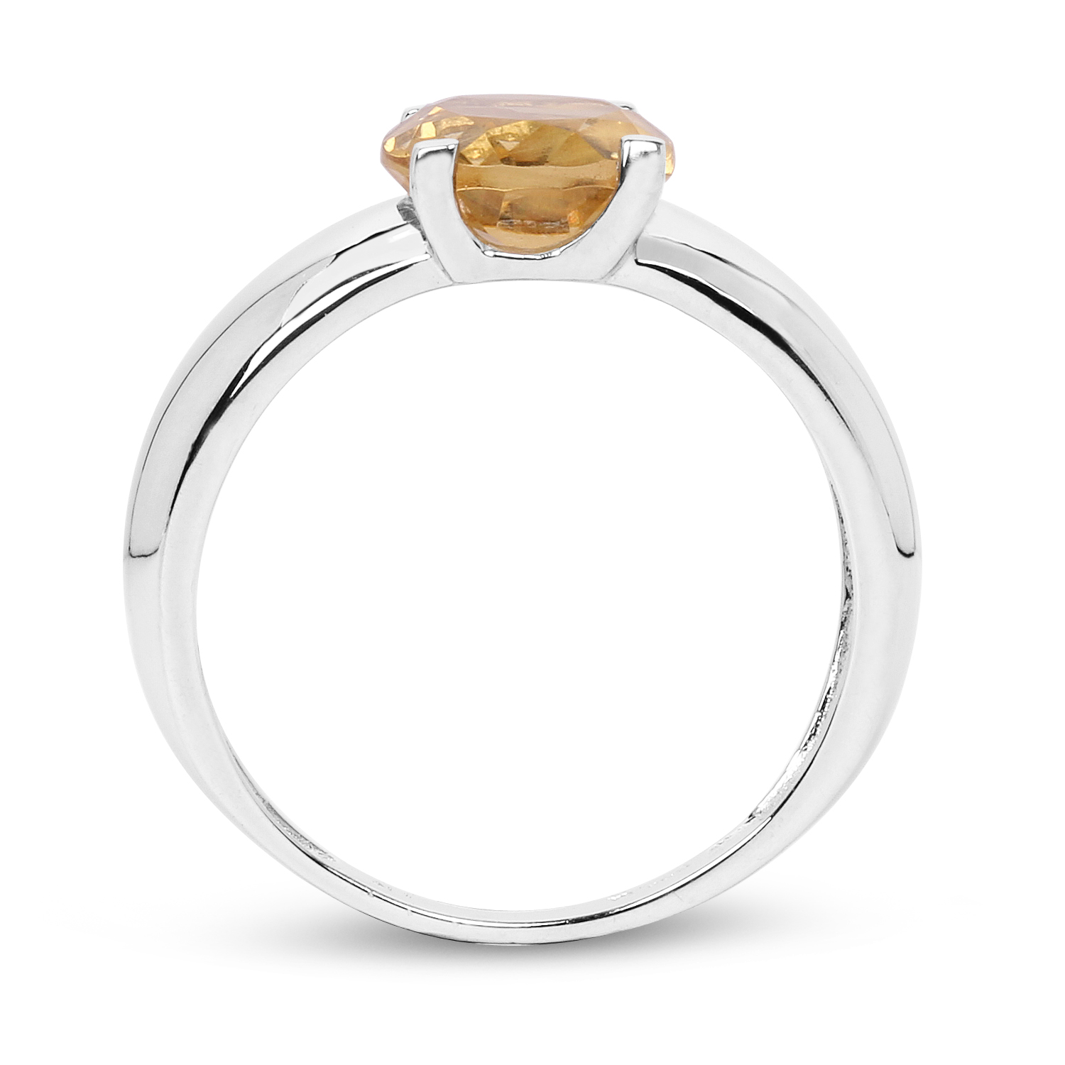 2.50 Carat Genuine Citrine .925 Sterling Silver Ring