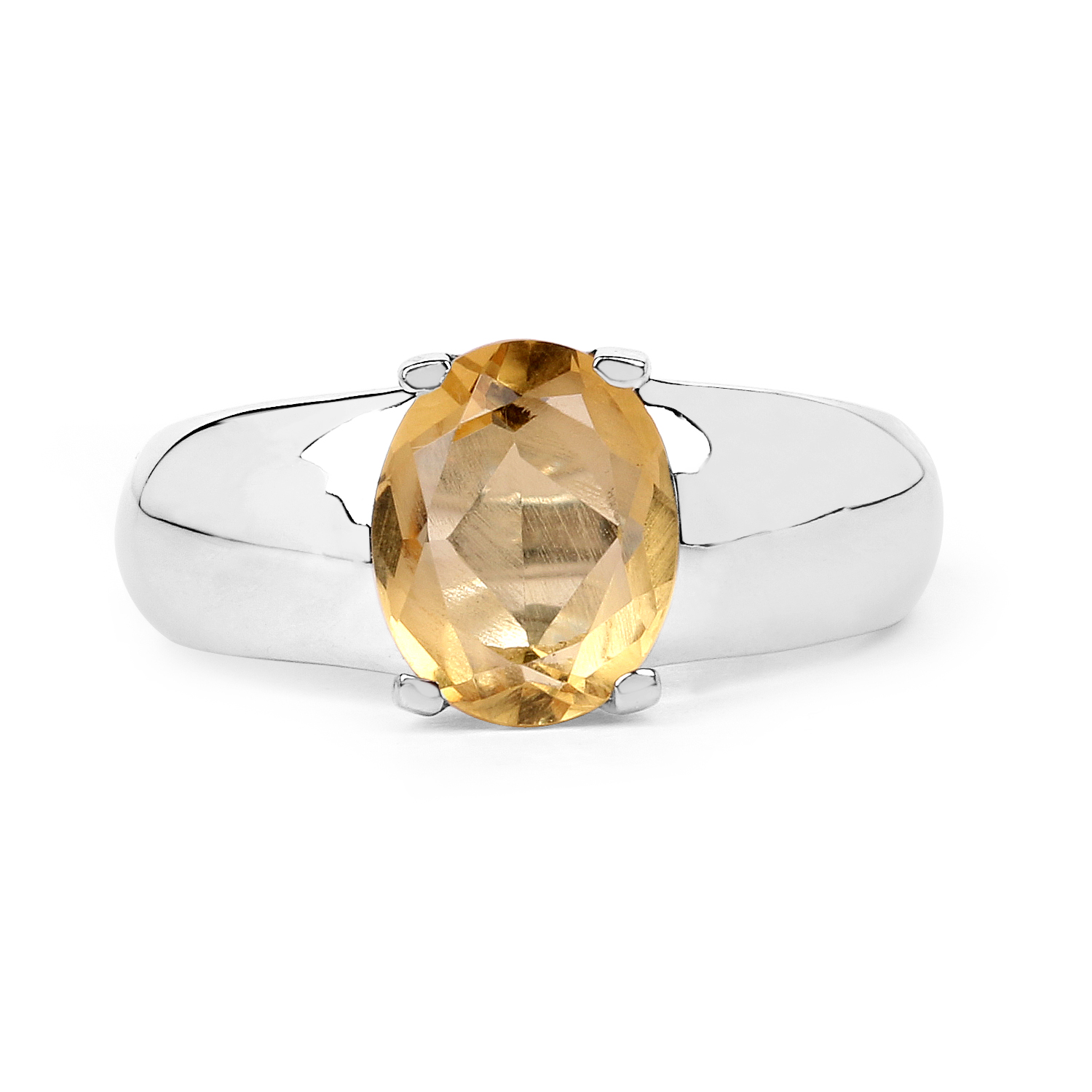 2.50 Carat Genuine Citrine .925 Sterling Silver Ring