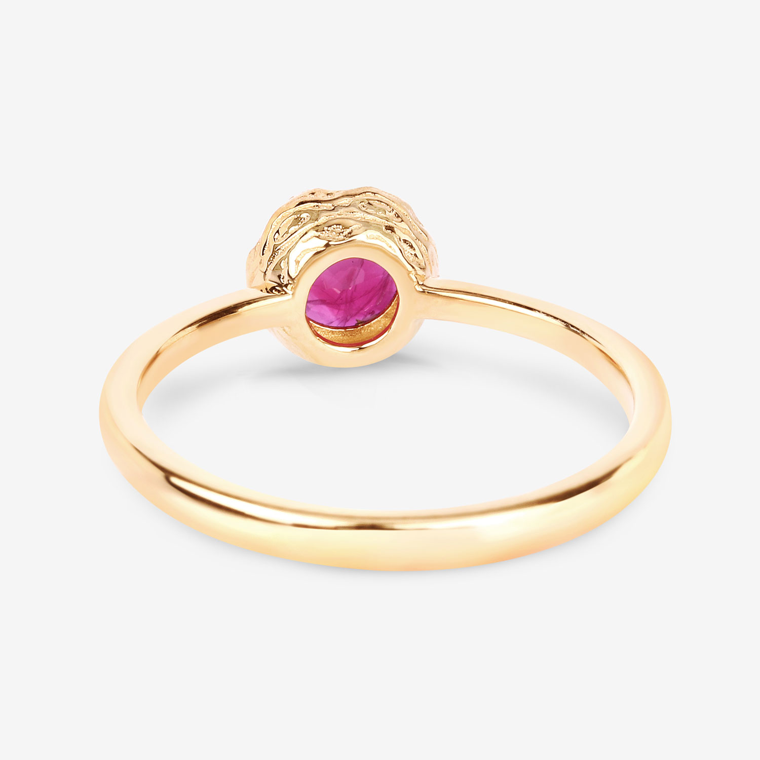 0.50 Carat Genuine Ruby 14K Yellow Gold Ring