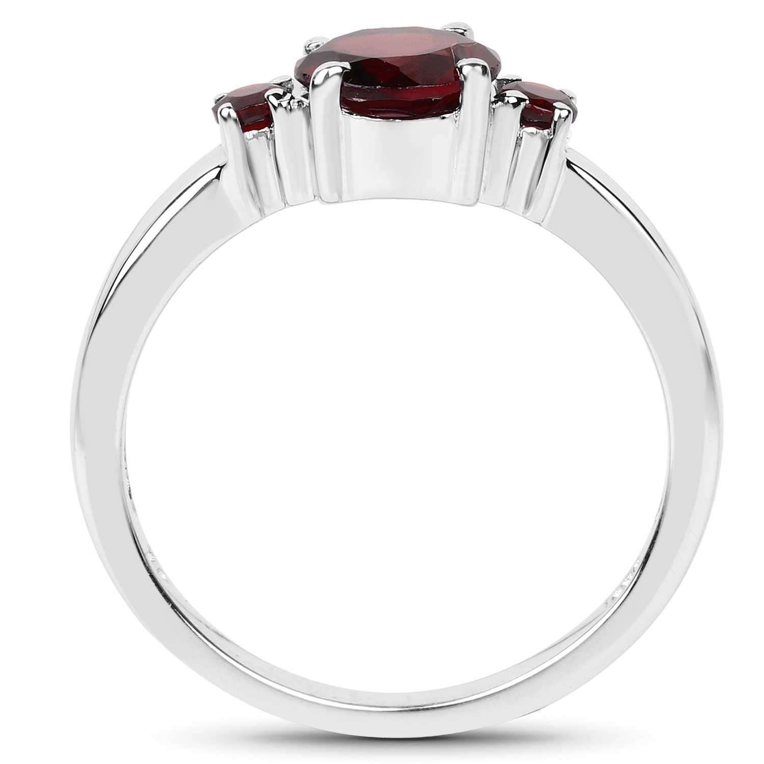 1.36 Carat Genuine Garnet .925 Sterling Silver Ring