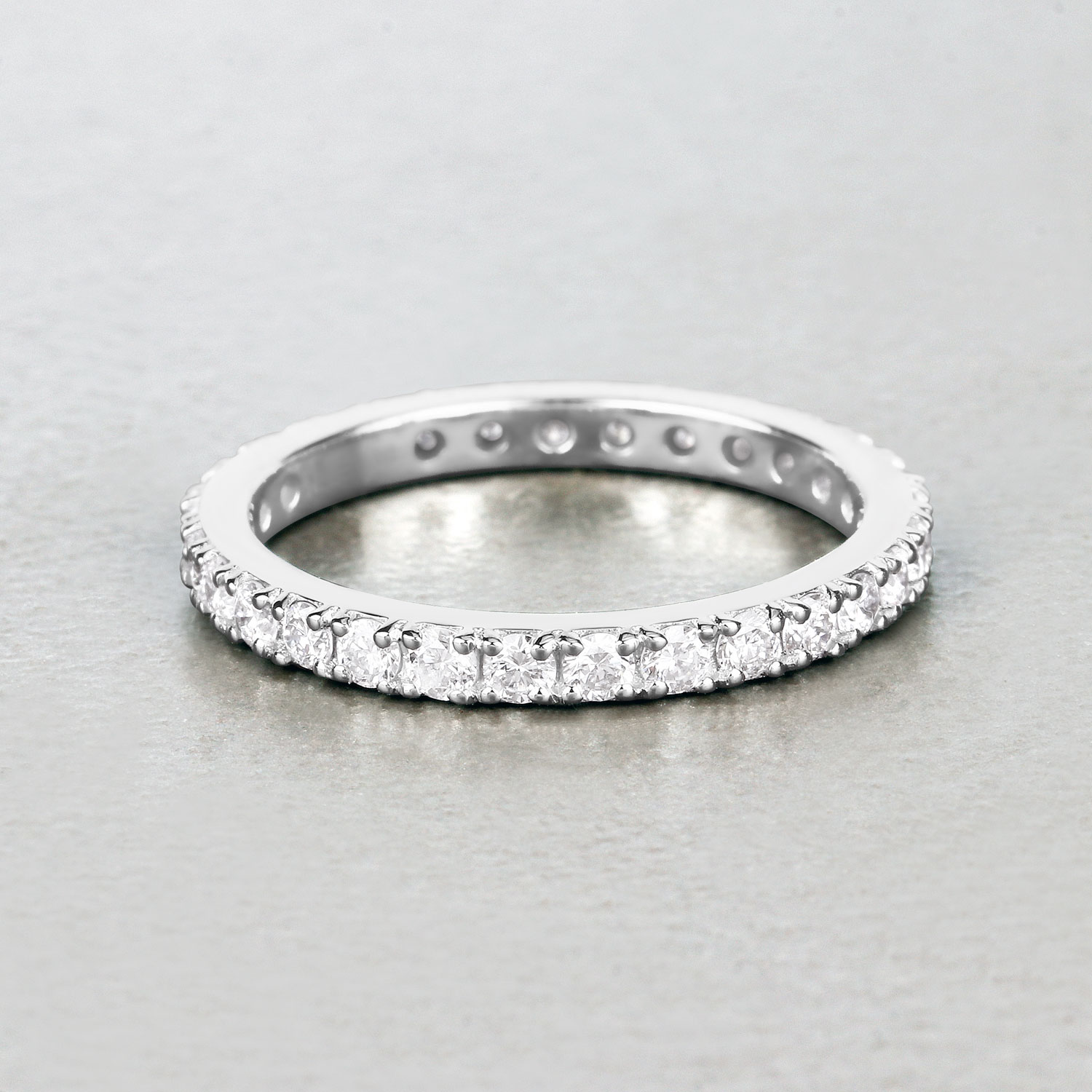 1.00 Carat Lab Grown Diamond 14K White Gold Ring