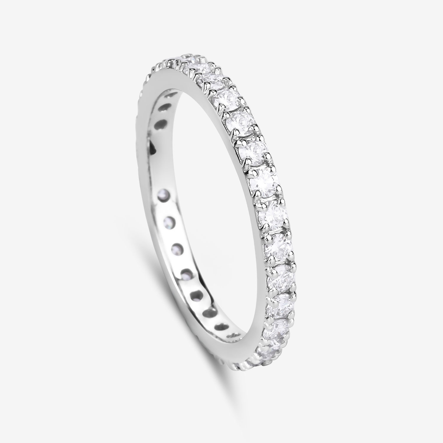 1.00 Carat Lab Grown Diamond 14K White Gold Ring