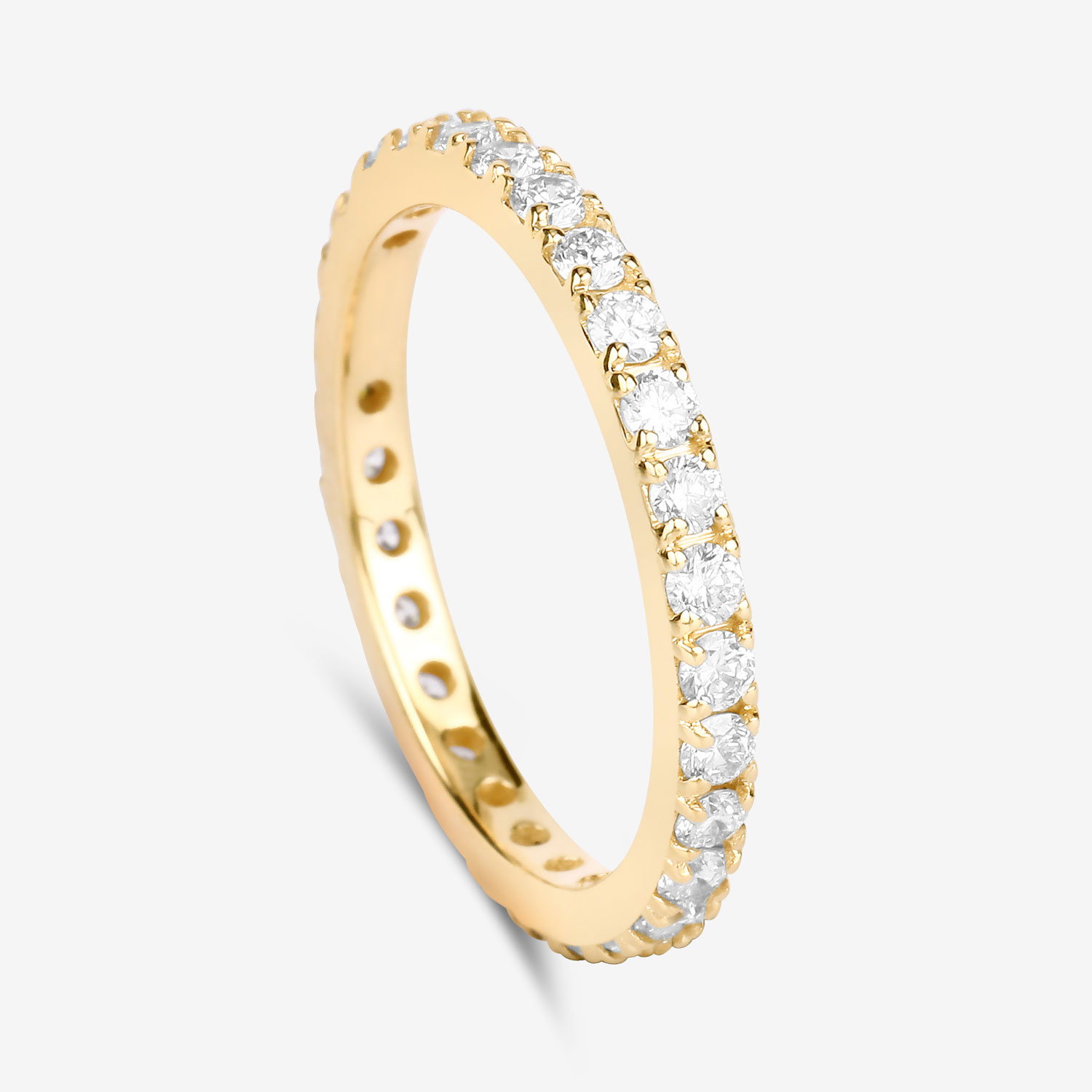 1.00 Carat Lab Grown Diamond 14K Yellow Gold Ring