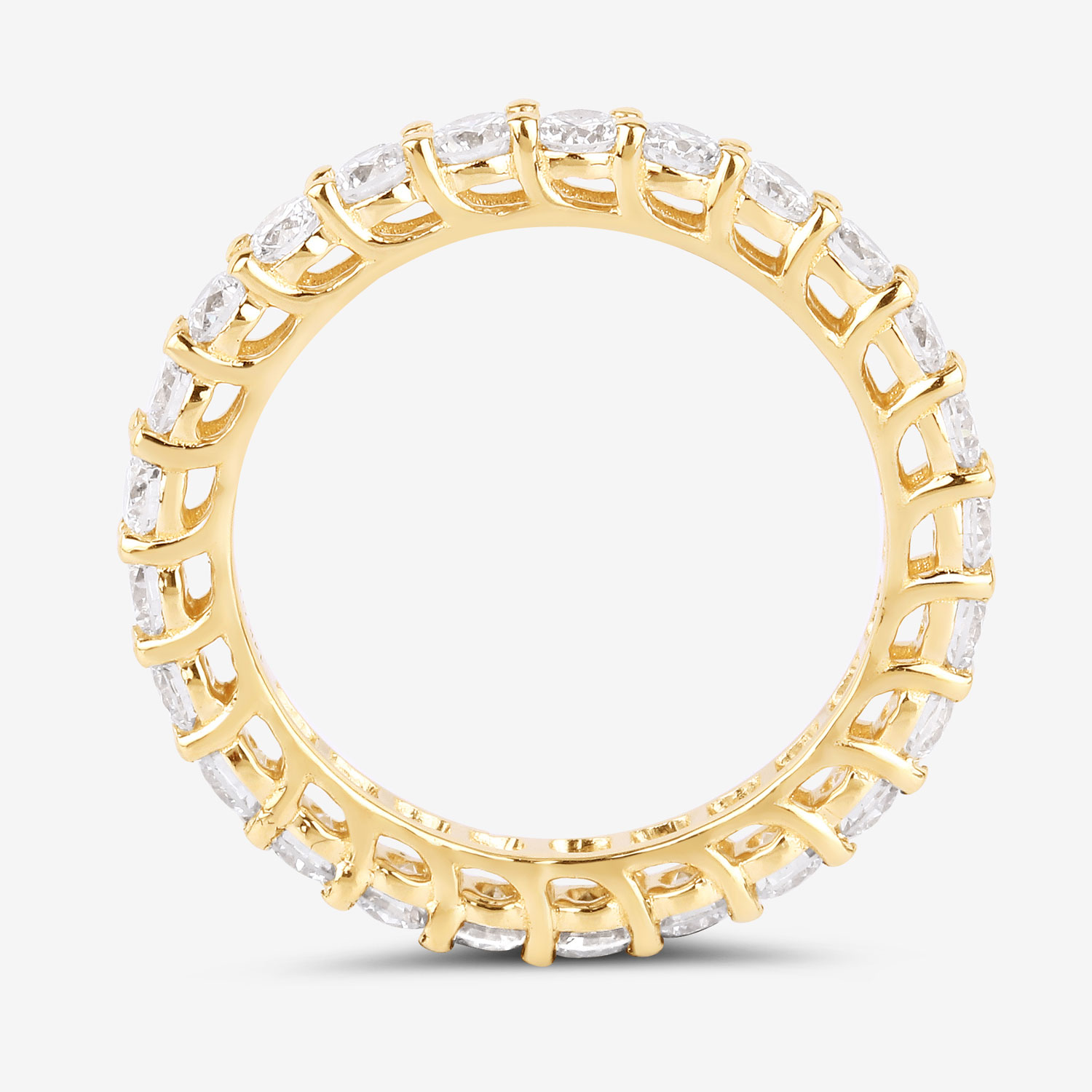 1.50 Carat Lab Grown Diamond 14K Yellow Gold Ring