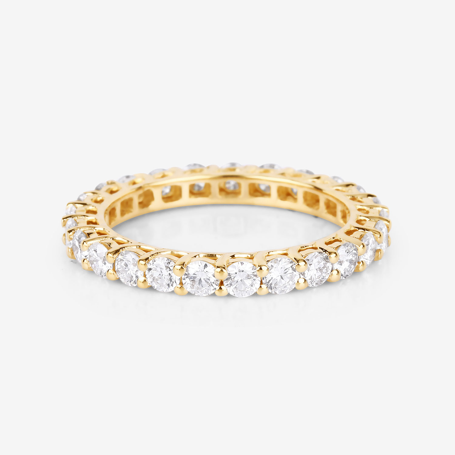 1.50 Carat Lab Grown Diamond 14K Yellow Gold Ring