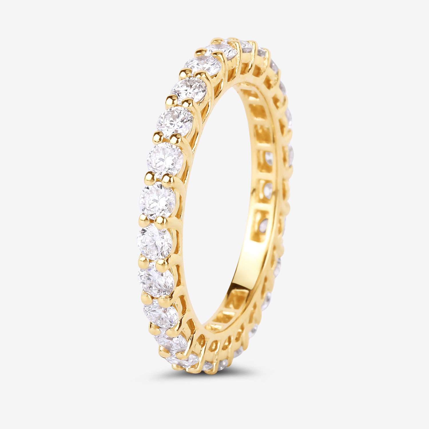 1.50 Carat Lab Grown Diamond 14K Yellow Gold Ring