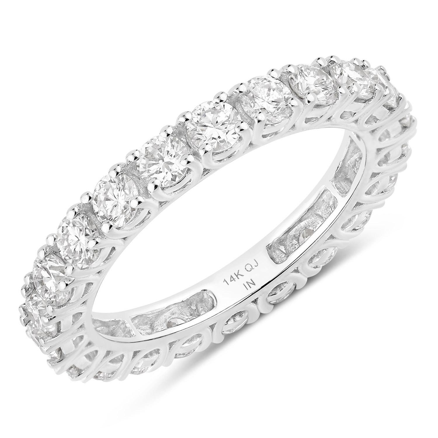 2.00 Carat Lab Grown Diamond 14K White Gold Ring
