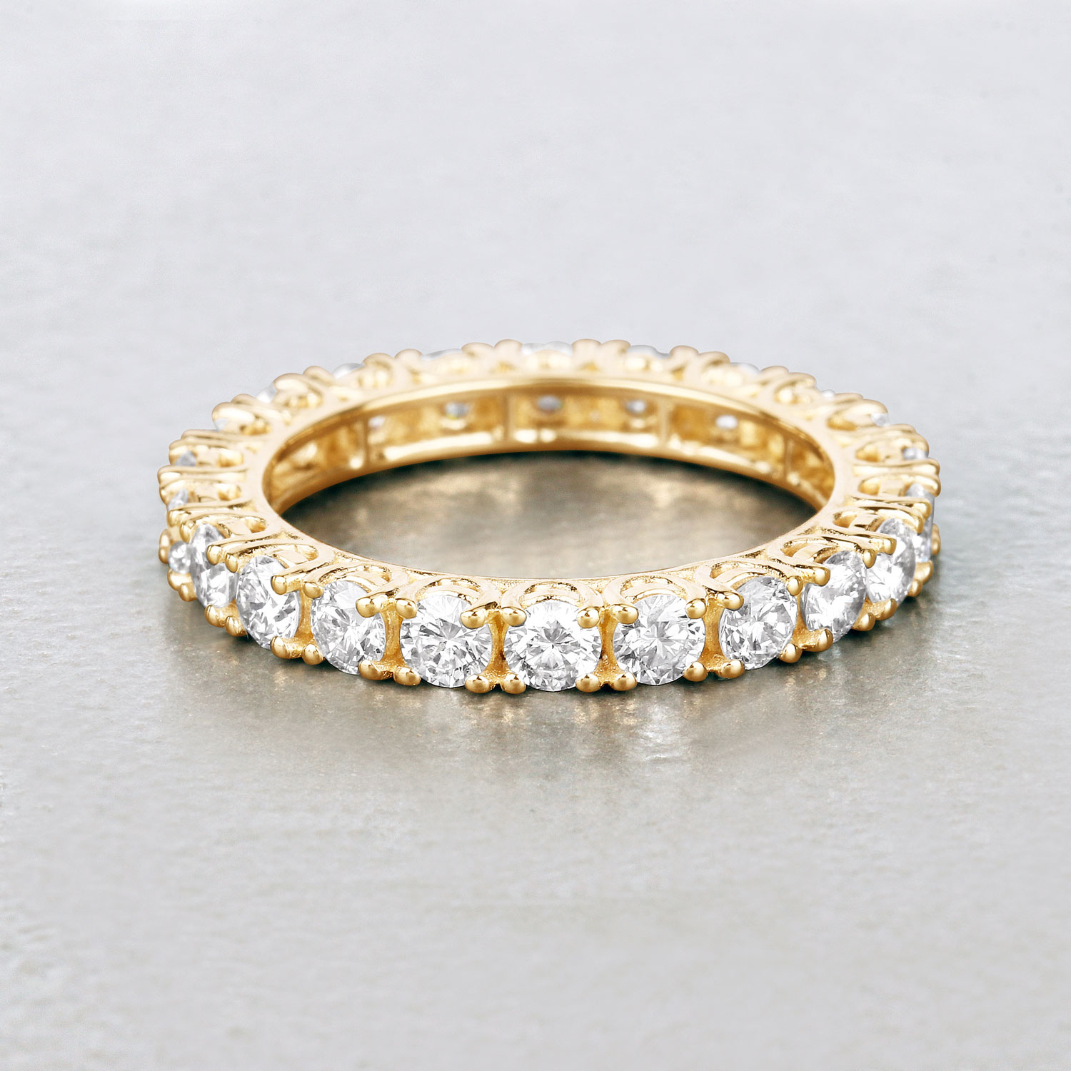 2.00 Carat Lab Grown Diamond 14K Yellow Gold Ring