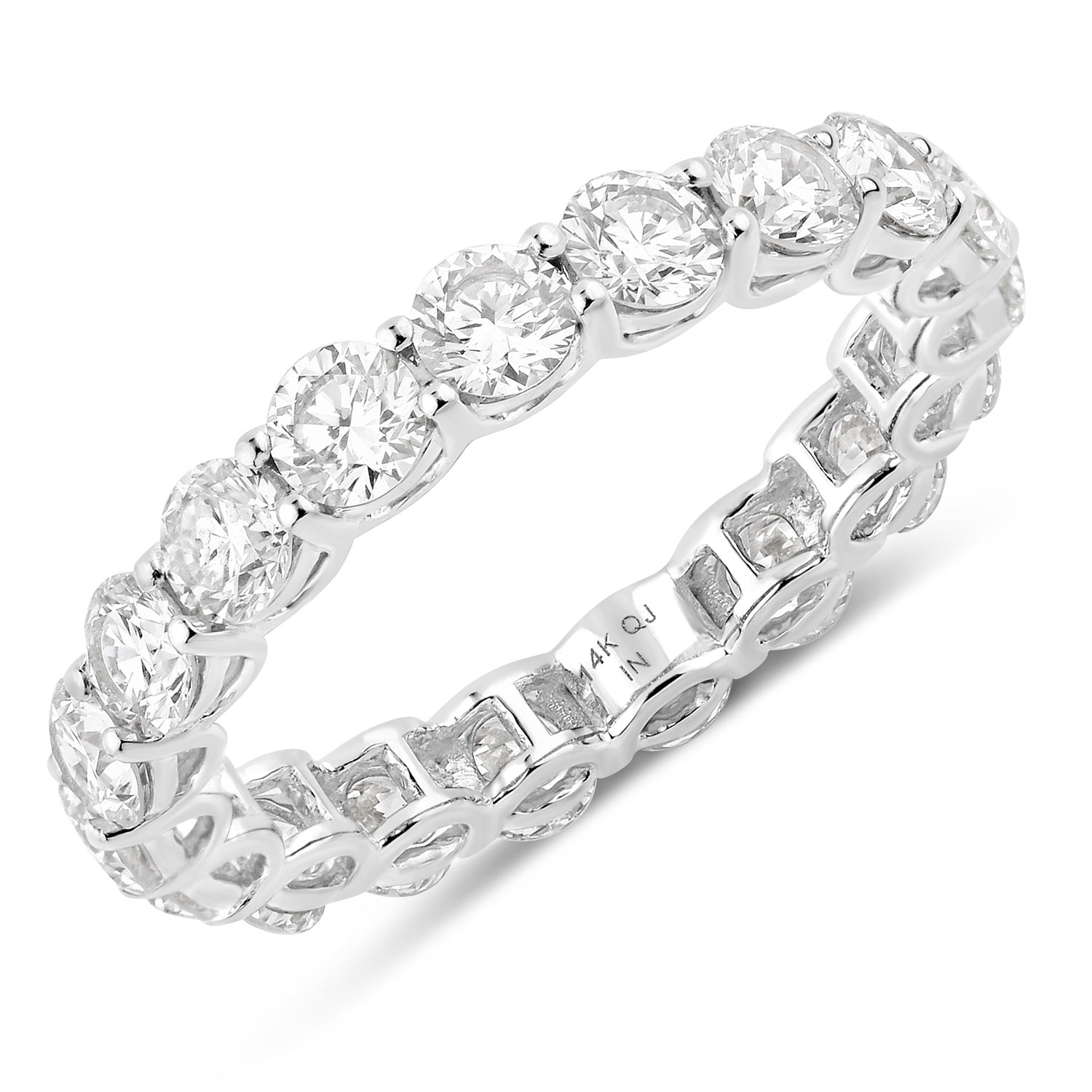 3.00 Carat Lab Grown Diamond 14K White Gold Ring