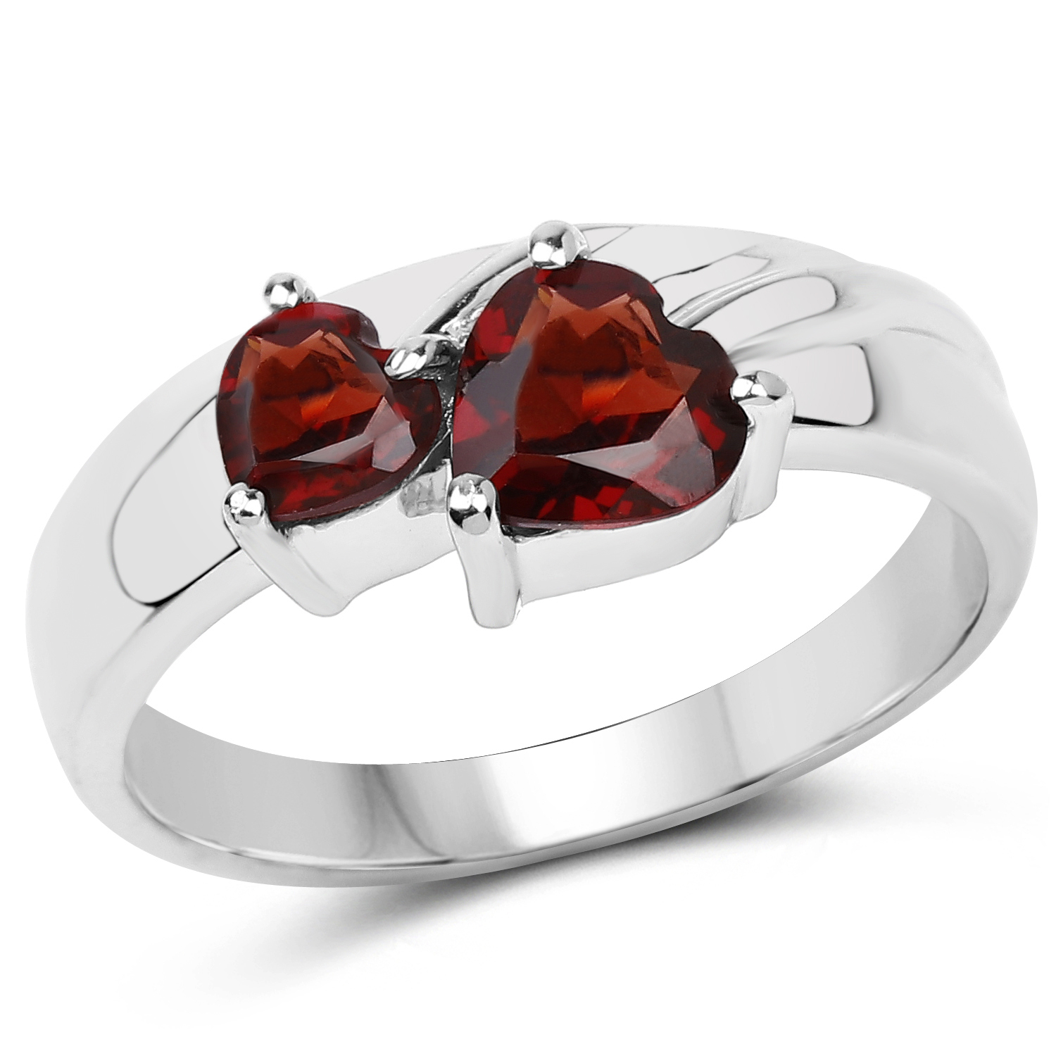 Natural Mozambique Garnet 925 Sterling Silver Ring – 10+ Carat Cushion Cut, Stackable, Handmade (All Sizes)