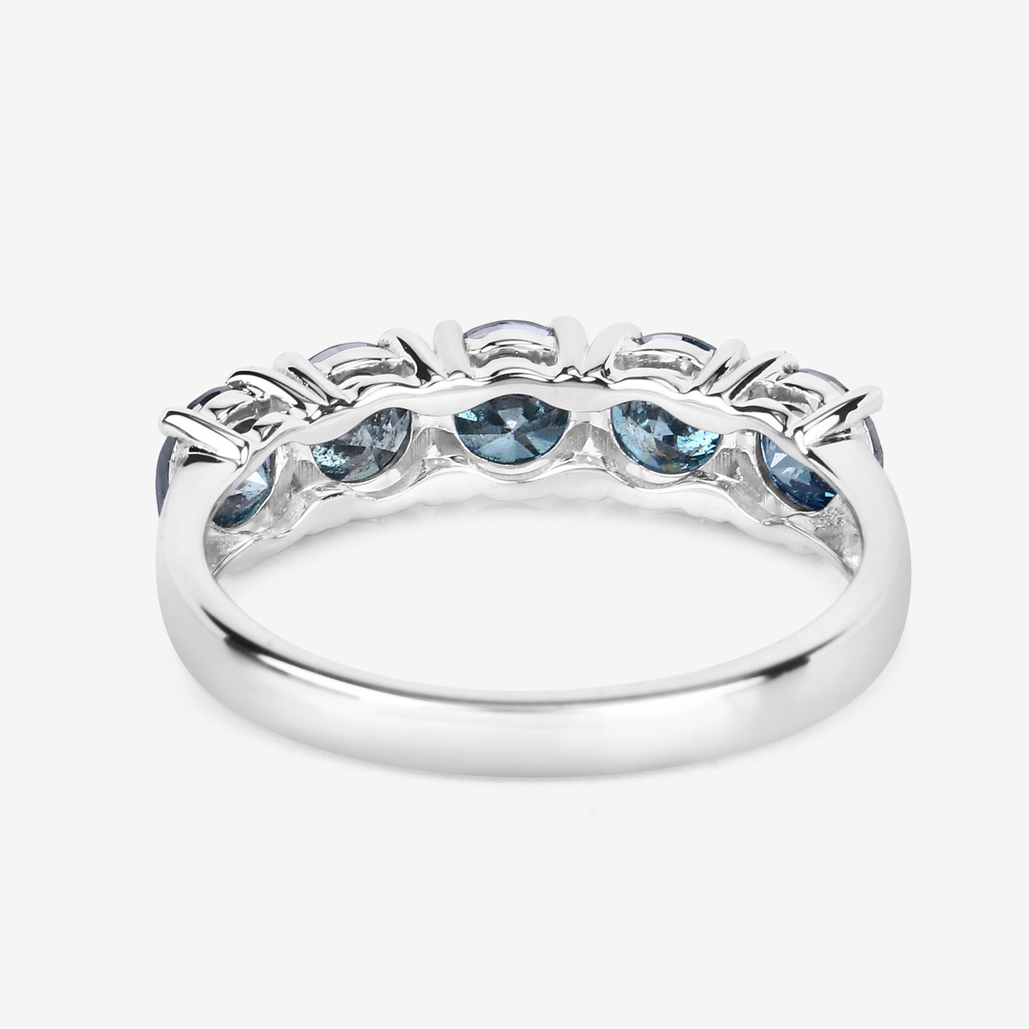 1.56 Carat Genuine Blue Diamond 14K White Gold Ring